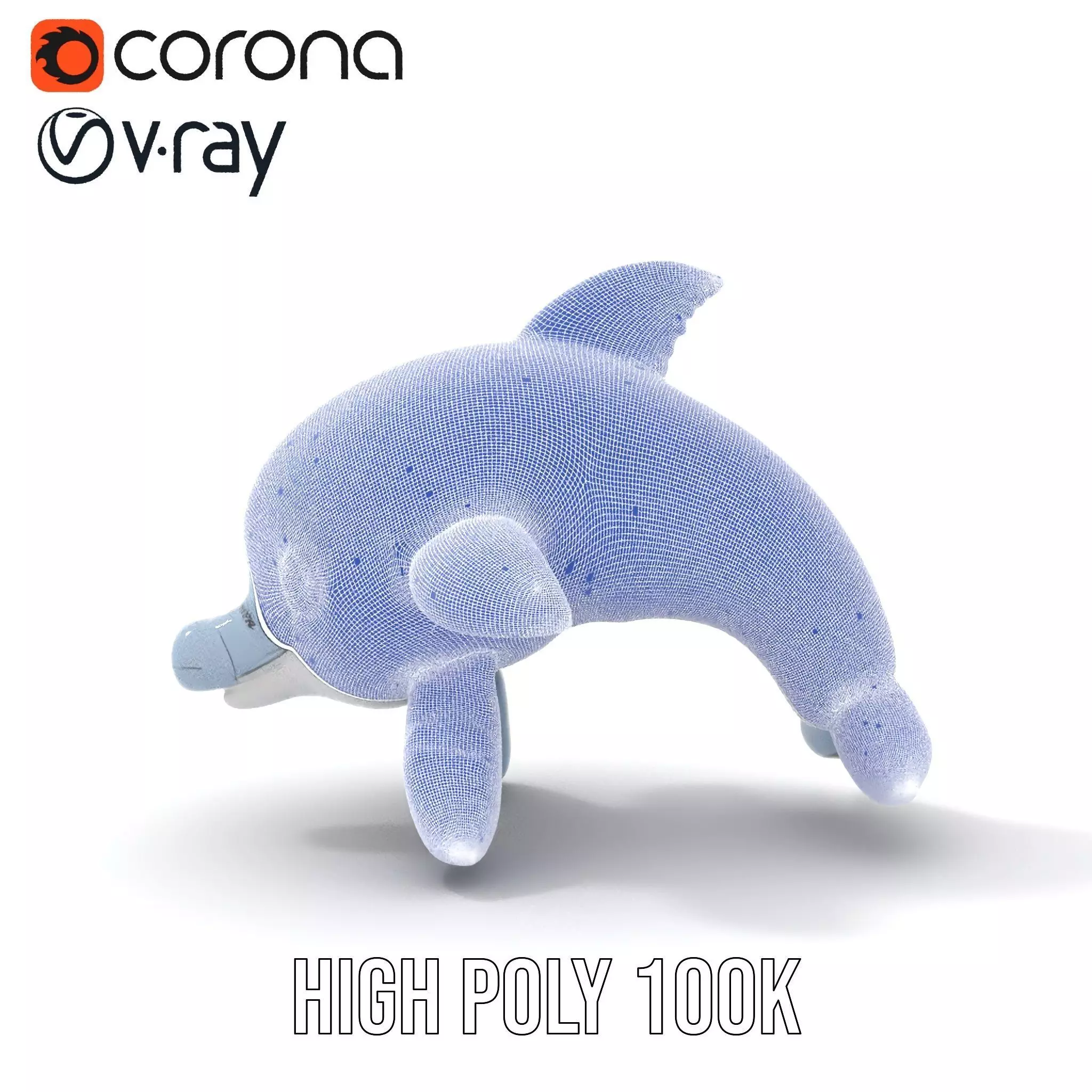 Inflatable Dolphin Toy Model Pack for Rendering Low-poly 3D model_26