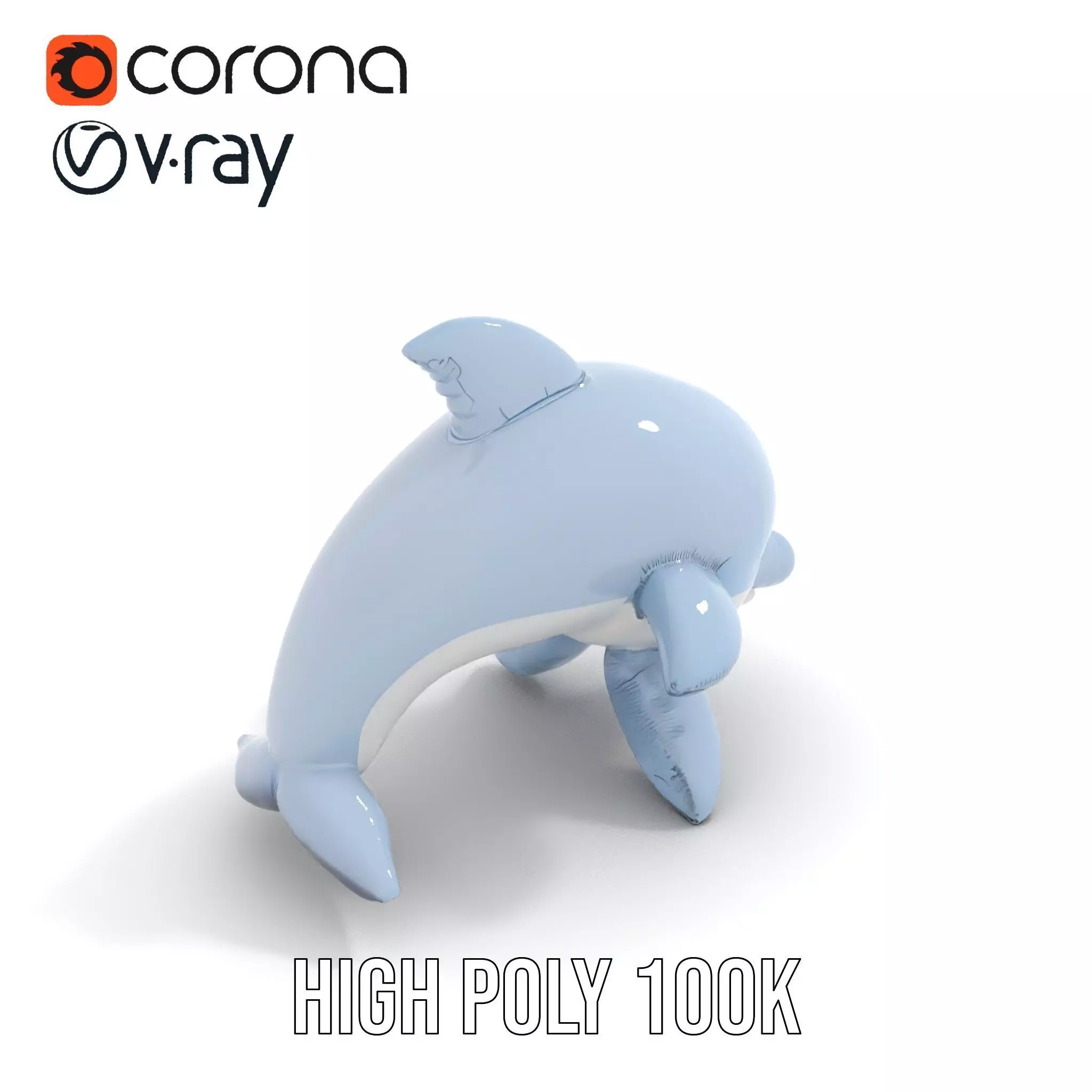 Inflatable Dolphin Toy Model Pack for Rendering Low-poly 3D model_17