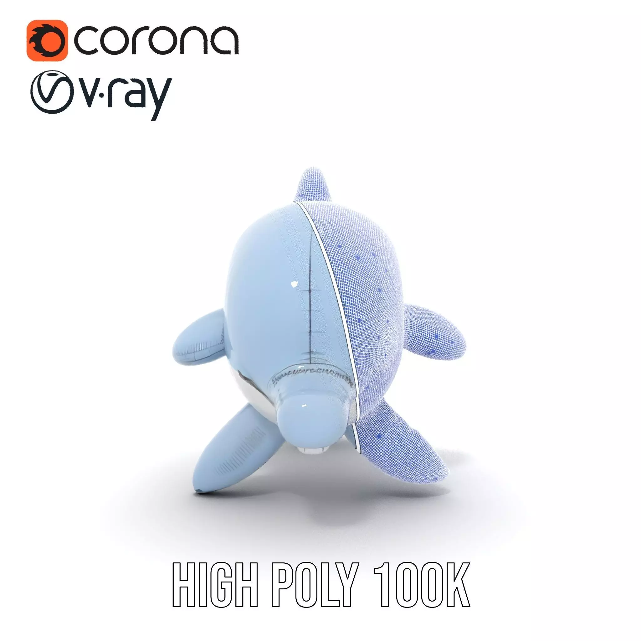 Inflatable Dolphin Toy Model Pack for Rendering Low-poly 3D model_33