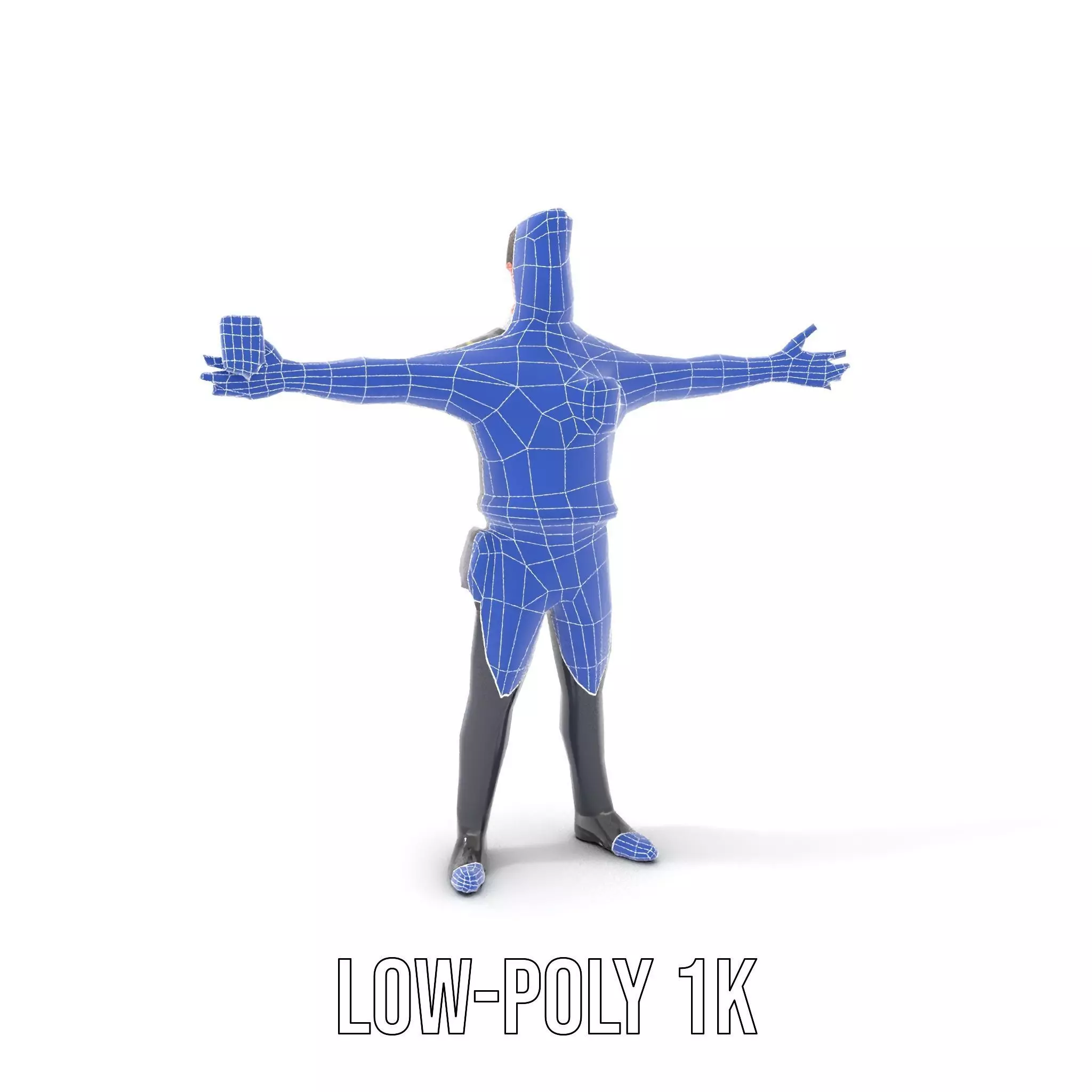 Police Officer Character Model Pack with Uniform and Accessories Low-poly 3D model_22