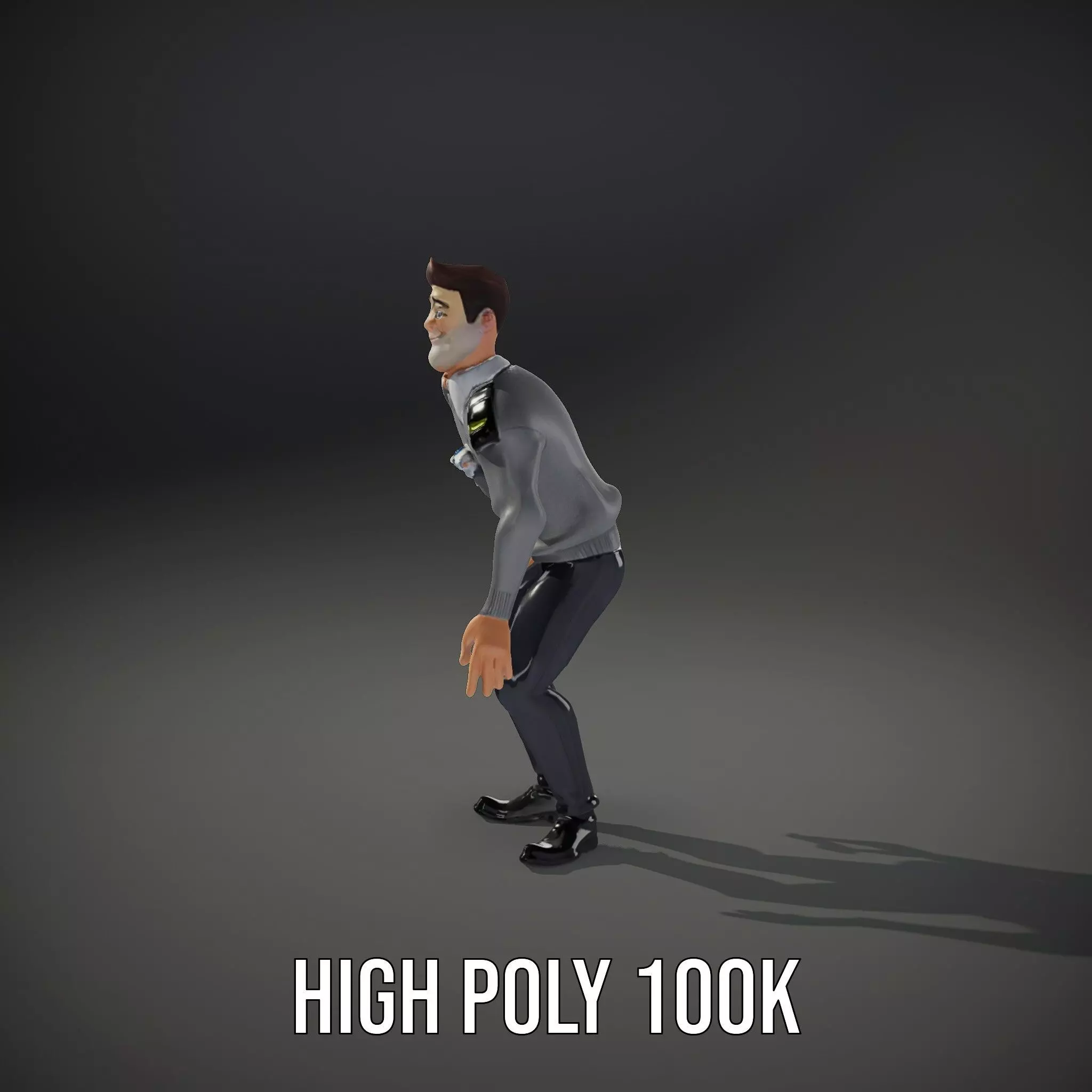 Police Officer Character Model Pack with Uniform and Accessories Low-poly 3D model_33