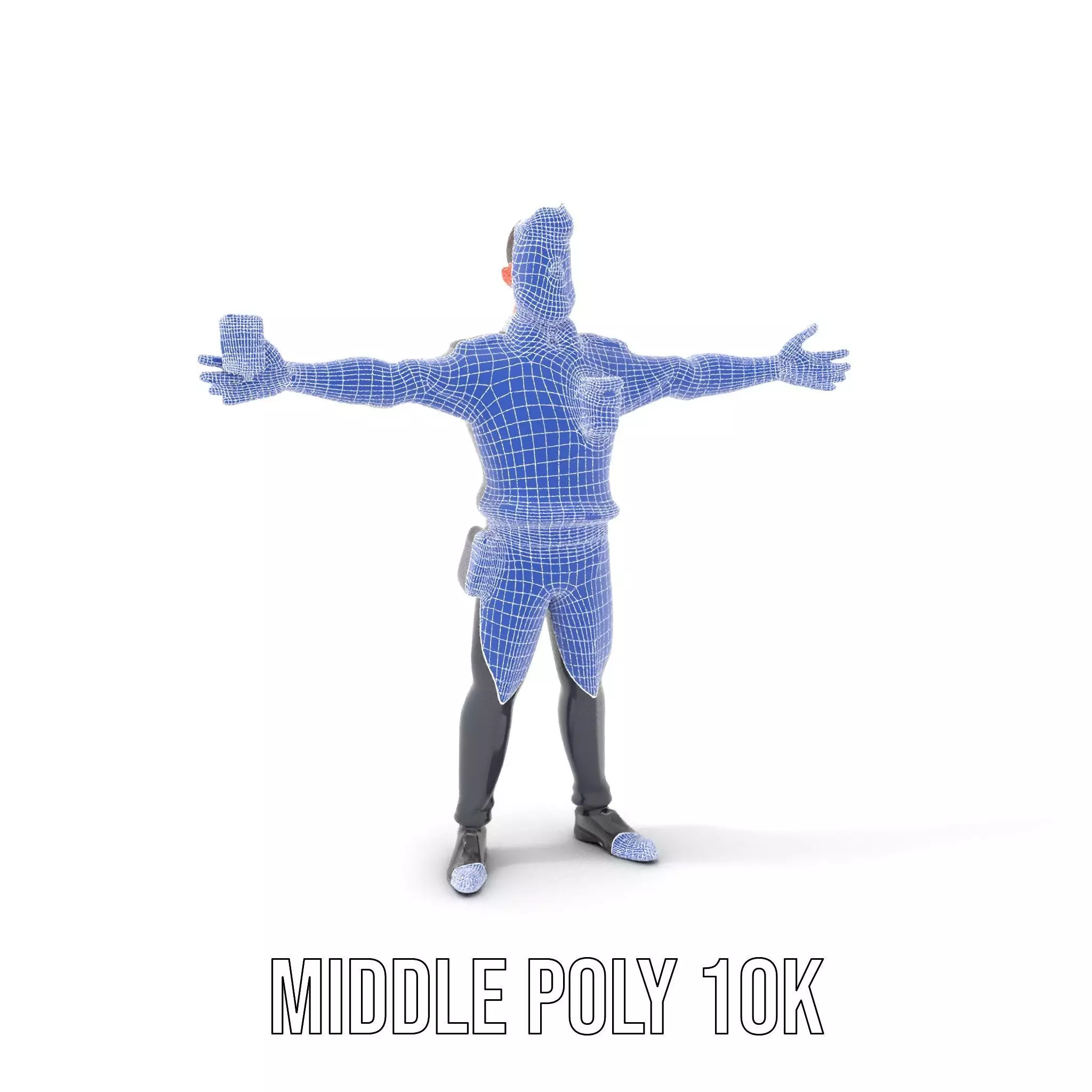 Police Officer Character Model Pack with Uniform and Accessories Low-poly 3D model_26