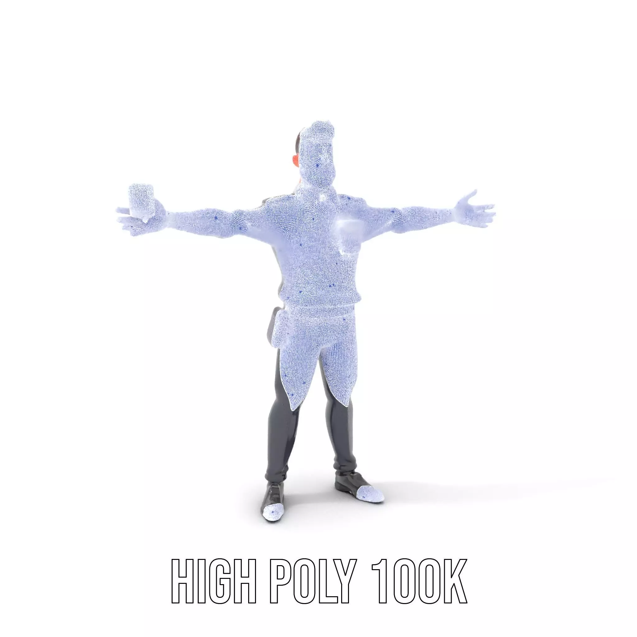 Police Officer Character Model Pack with Uniform and Accessories Low-poly 3D model_4