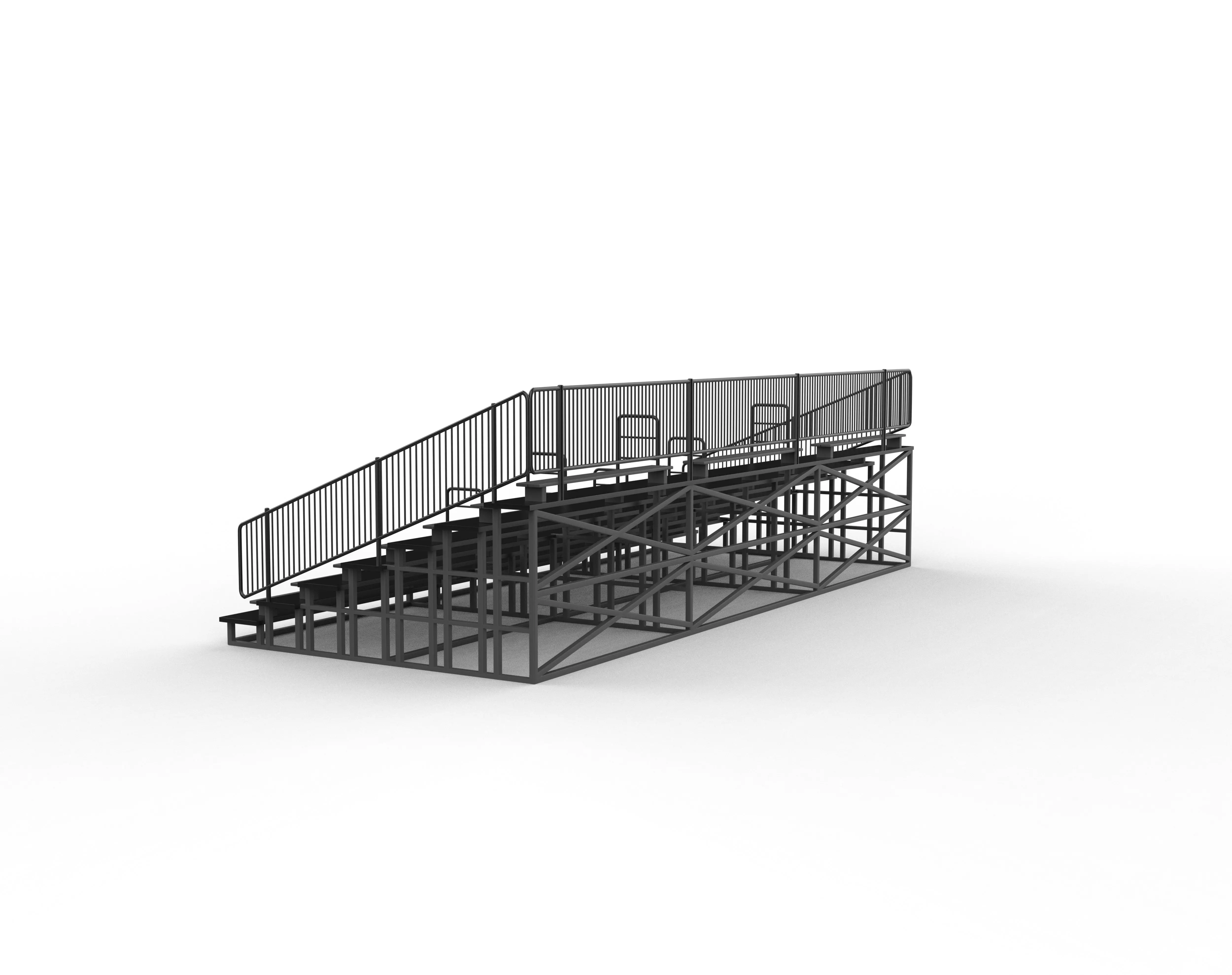 Bleachers 3D model_6