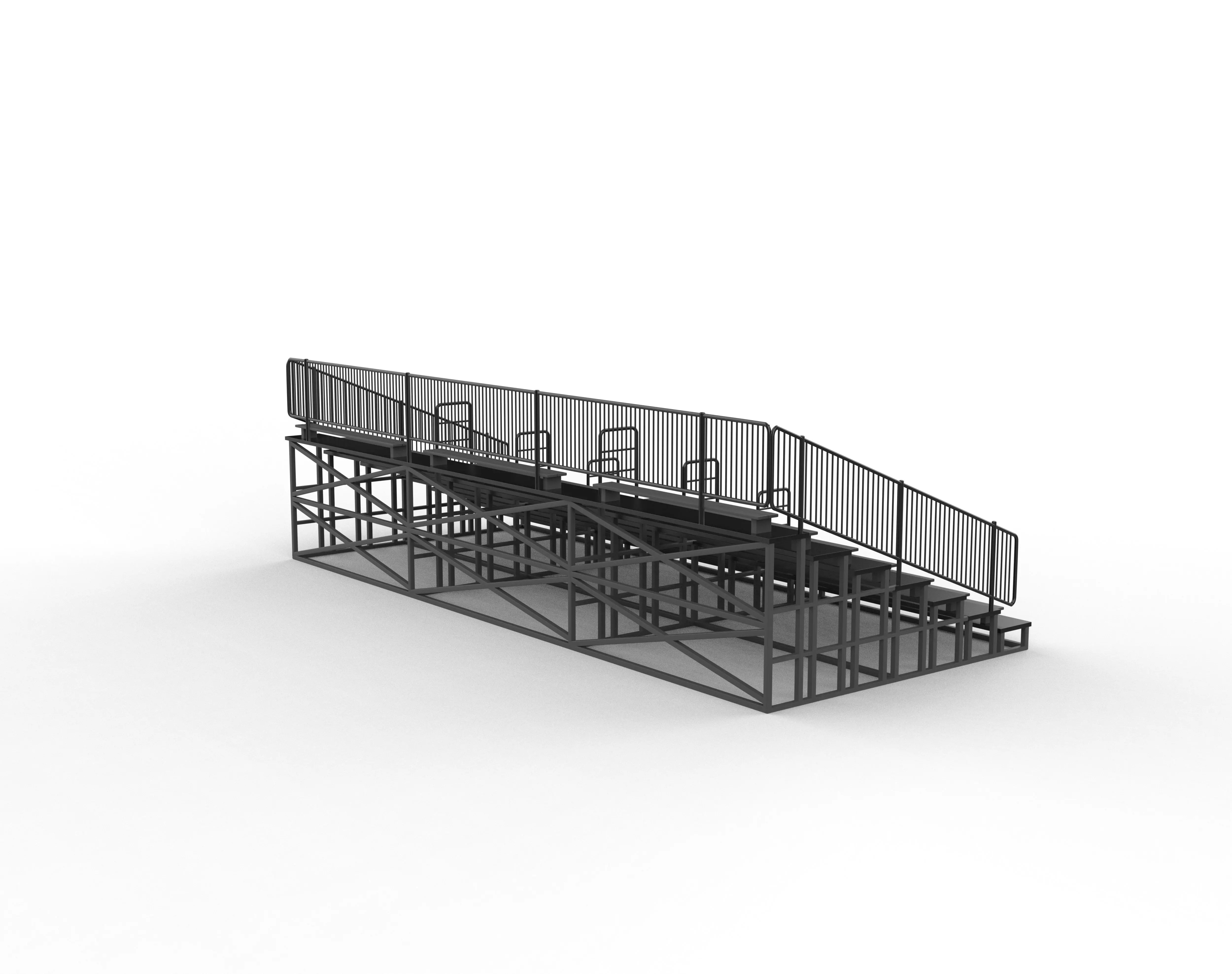 Bleachers 3D model_5