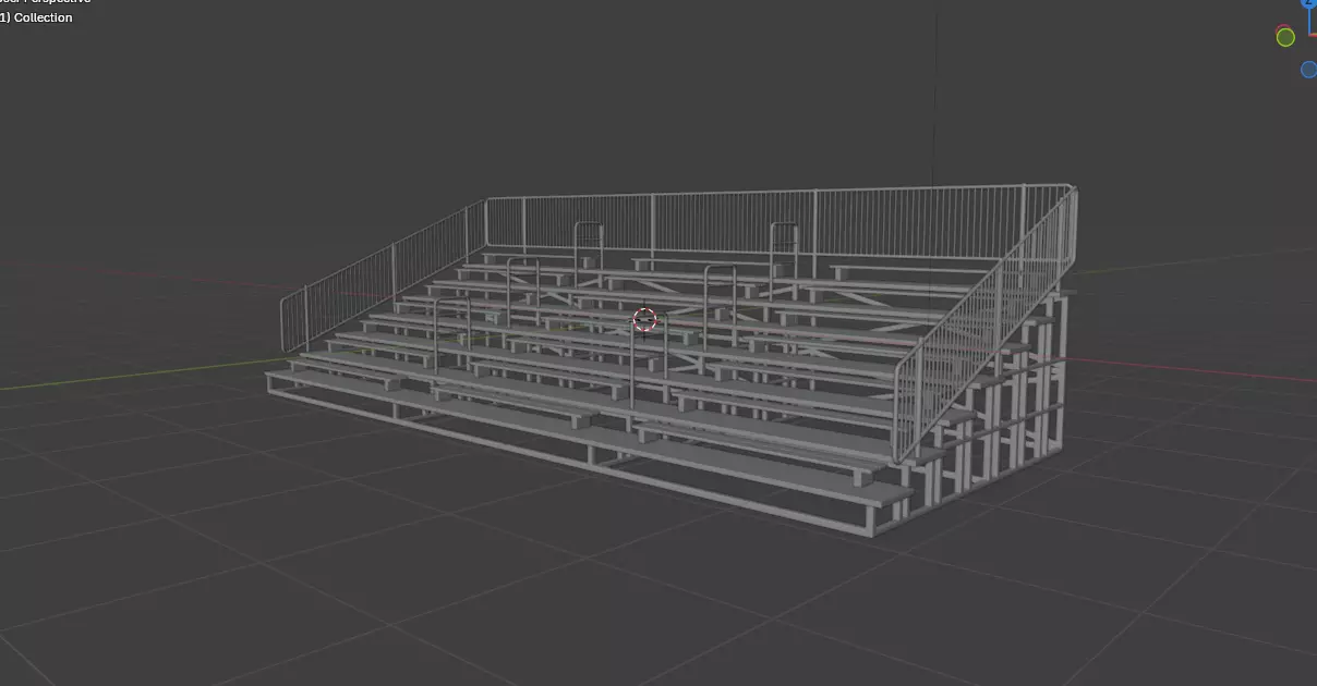 Bleachers 3D model_15