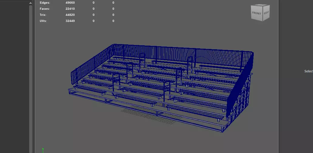 Bleachers 3D model_16