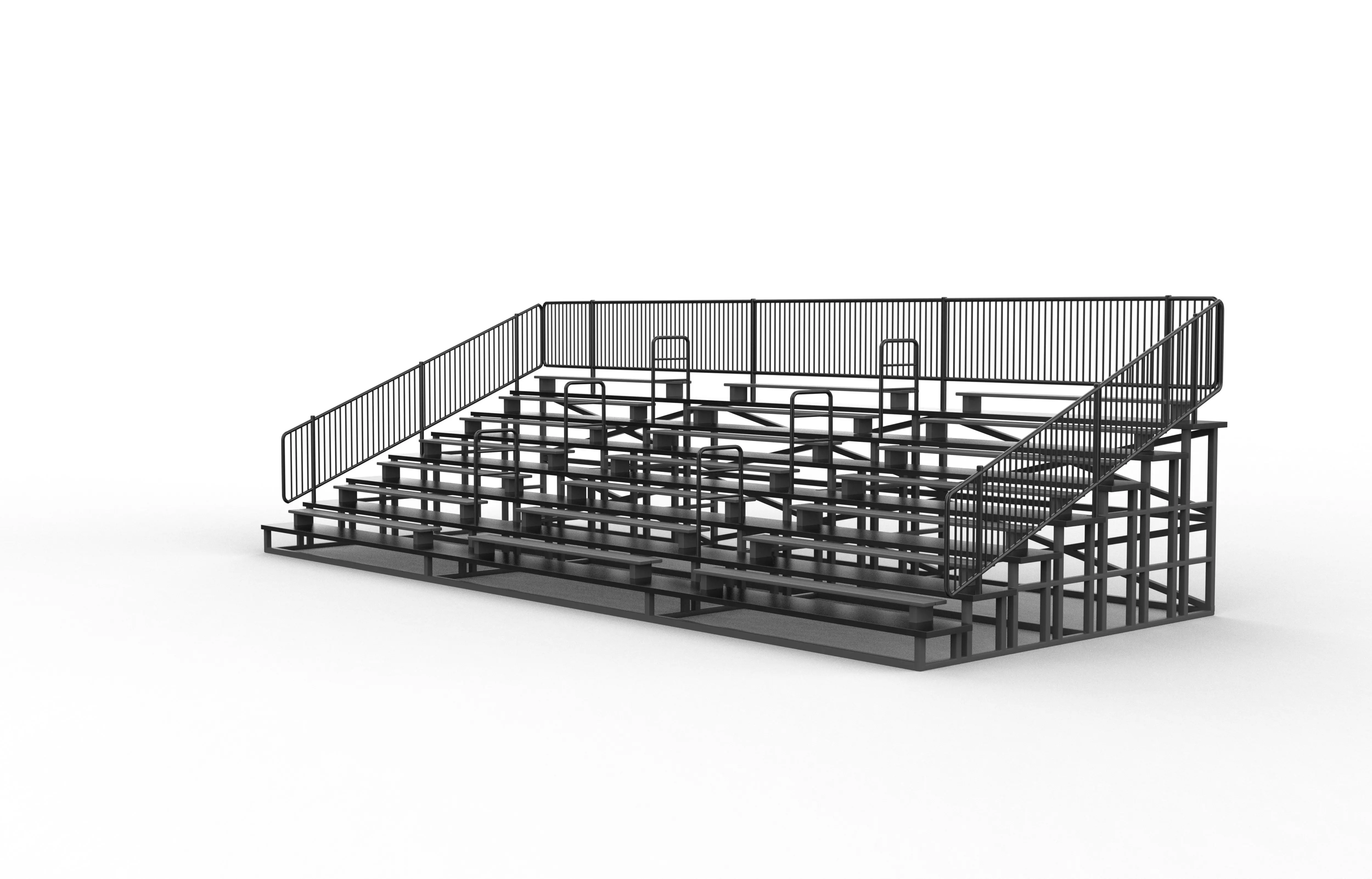 Bleachers 3D model_3