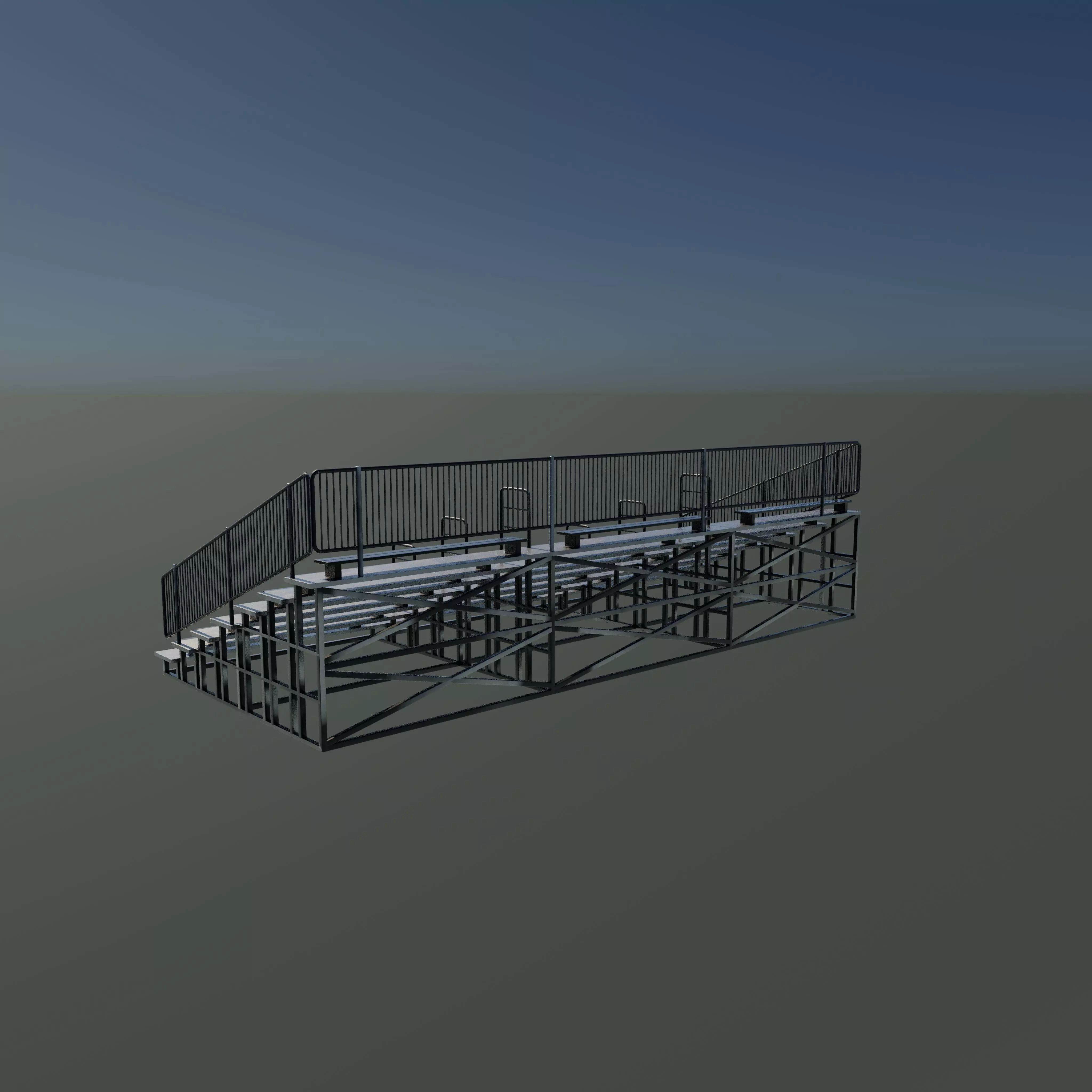Bleachers 3D model_9
