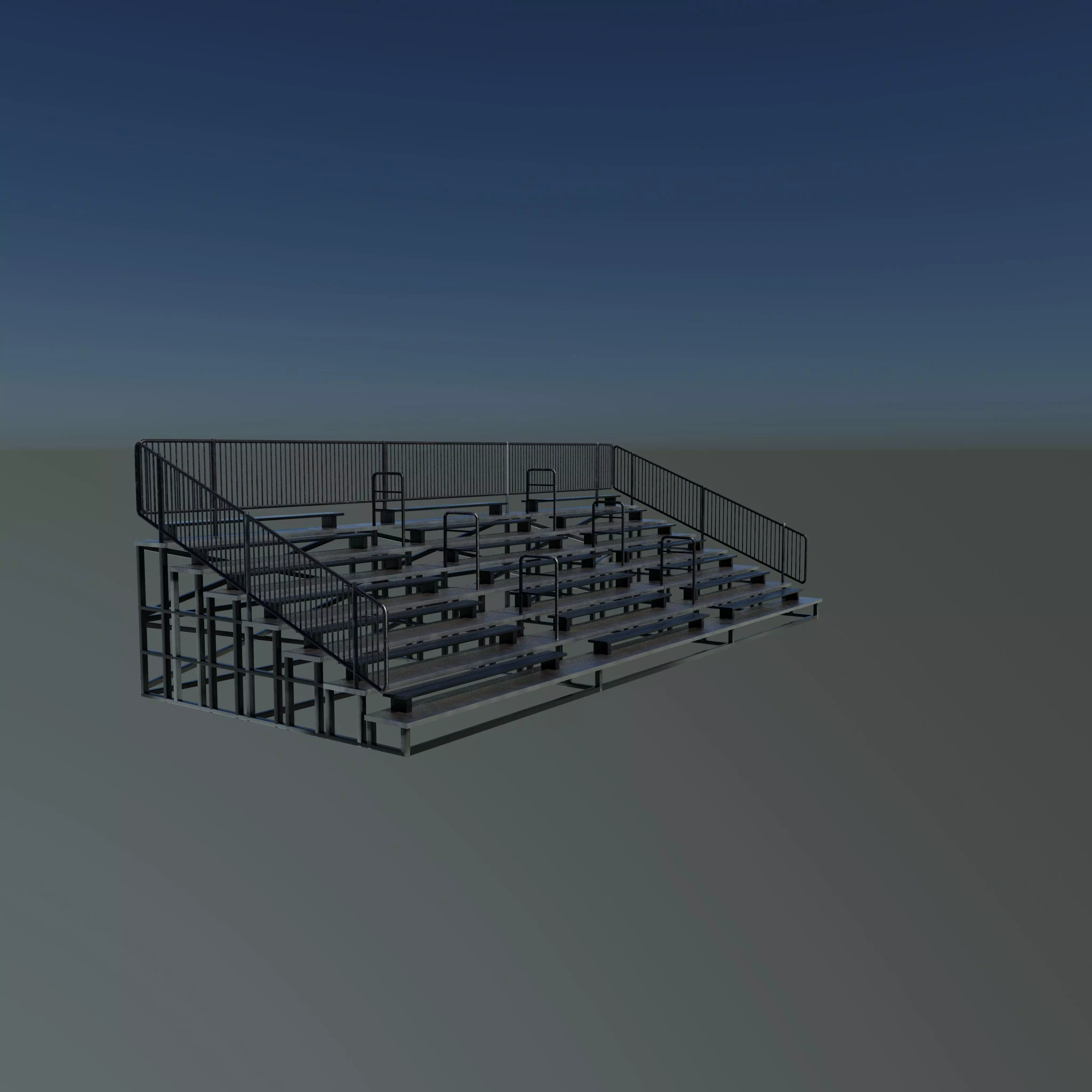 Bleachers 3D model_11