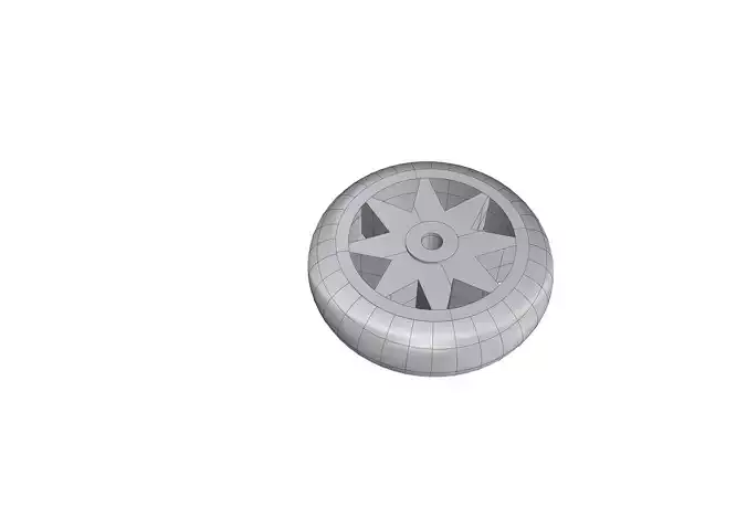 yildiz jant ve lastik Free low-poly 3D model