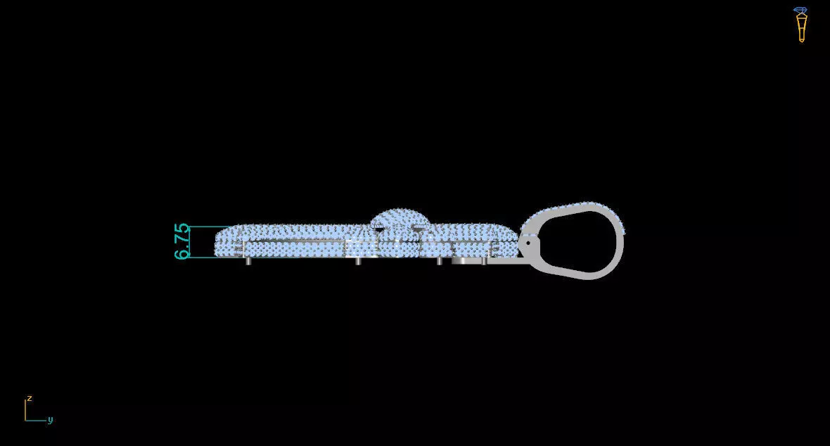 Diamond Cross Pendant 3D print model_4