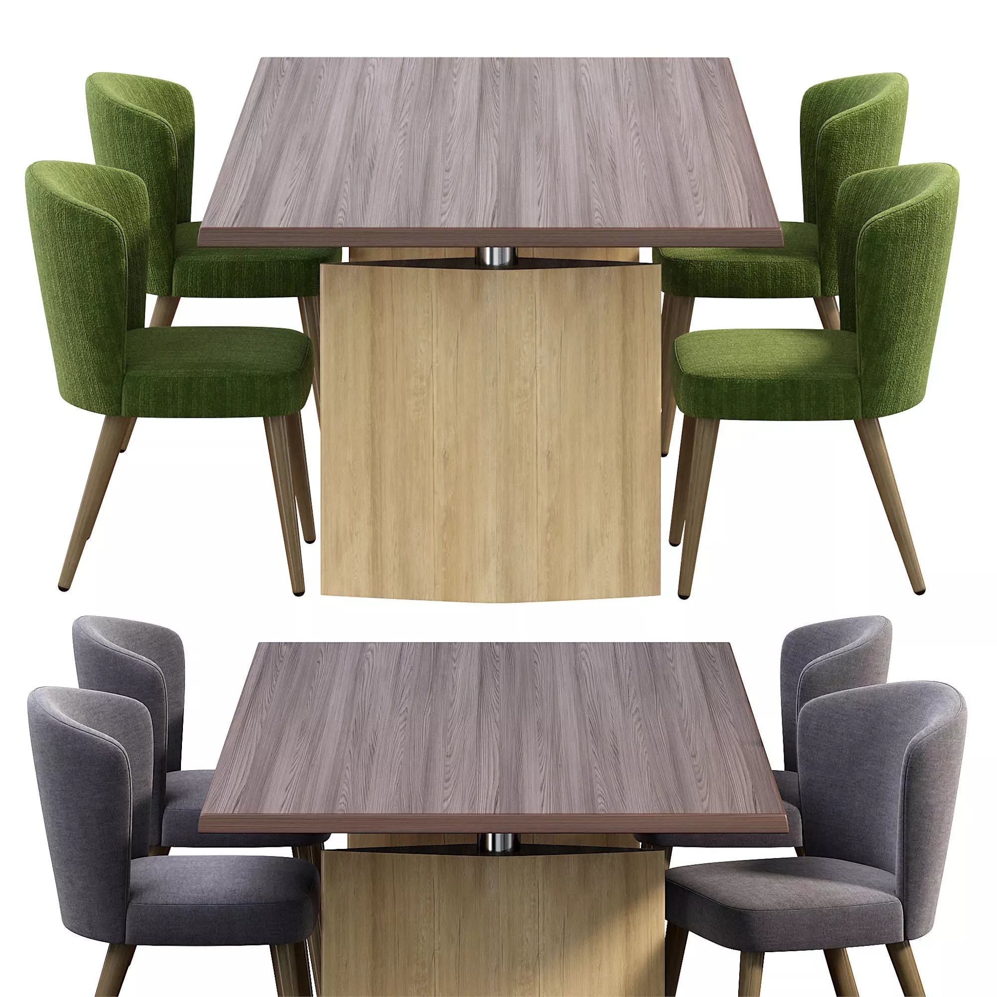 CHair ASTON and Morgan table Low-poly 3D model