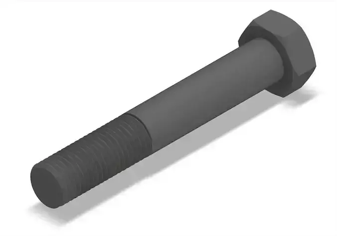 Bolt Partial Thread Hexagonal Head M24x150mm 3D model