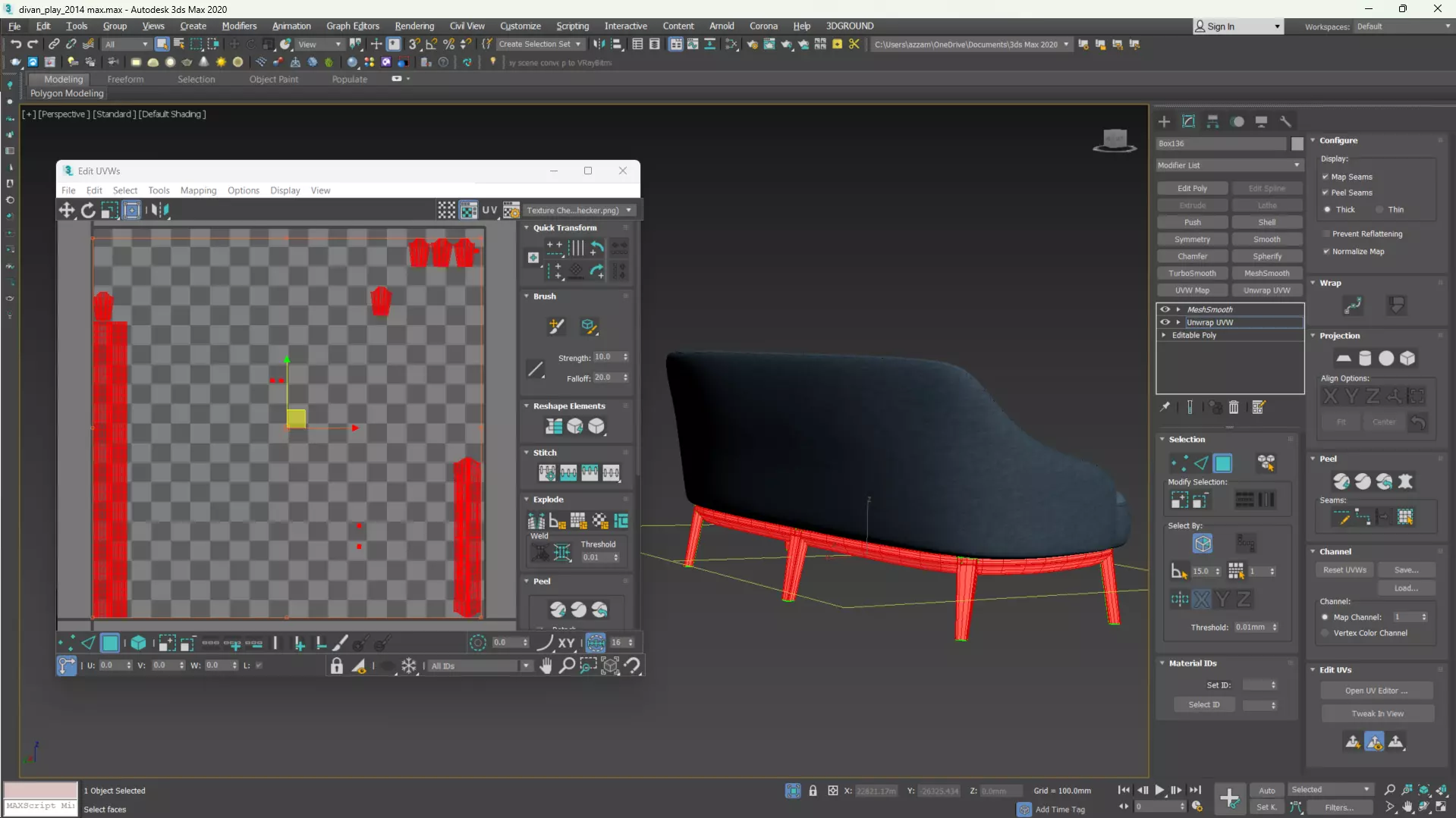 PARLA ATLAS Sofa Low-poly 3D model_19