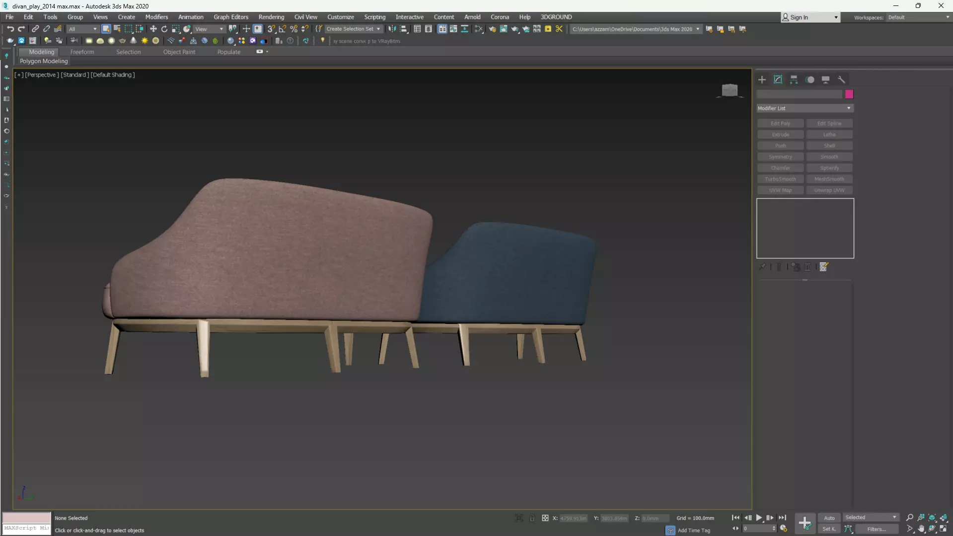 PARLA ATLAS Sofa Low-poly 3D model_11