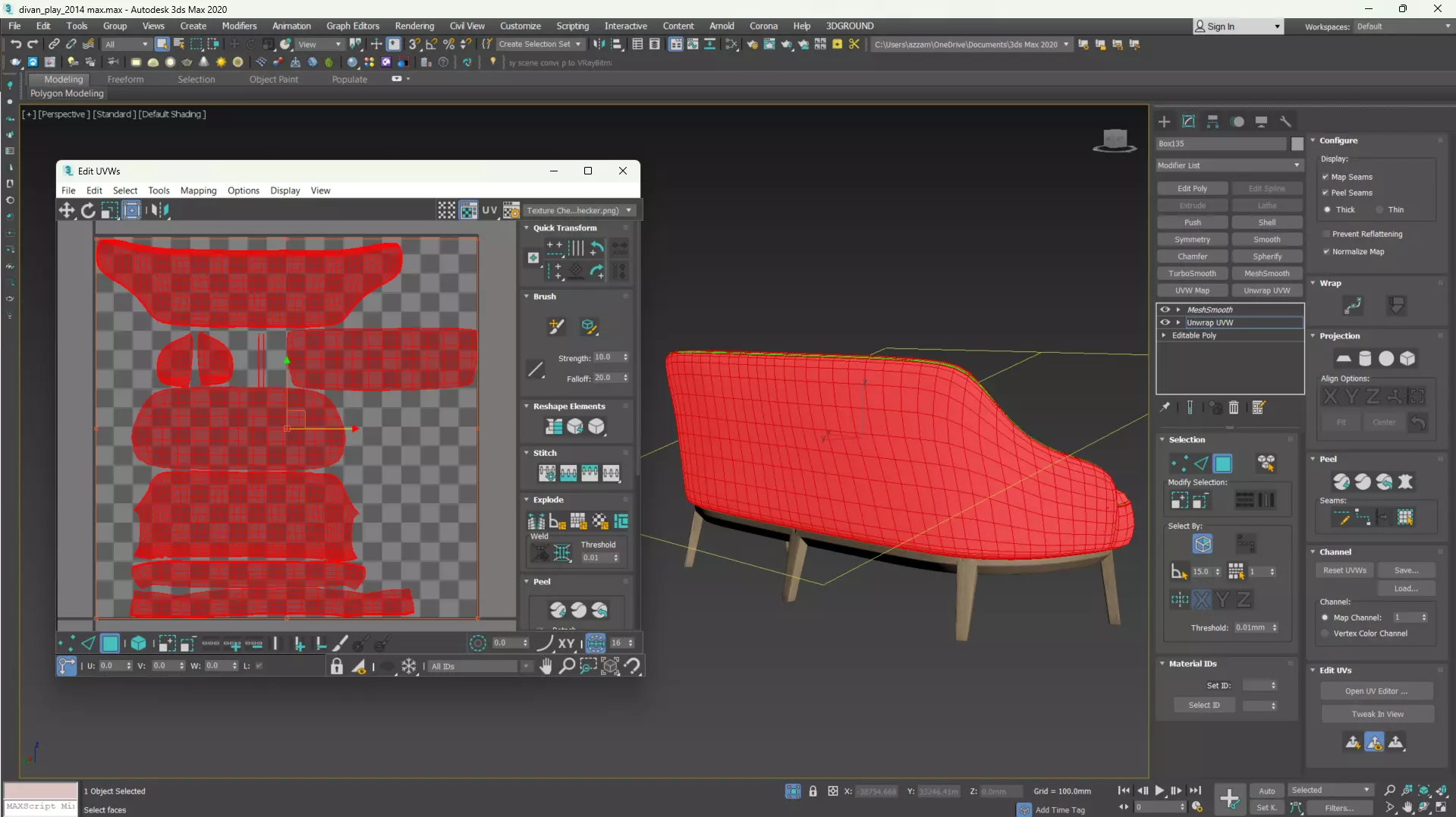 PARLA ATLAS Sofa Low-poly 3D model_20