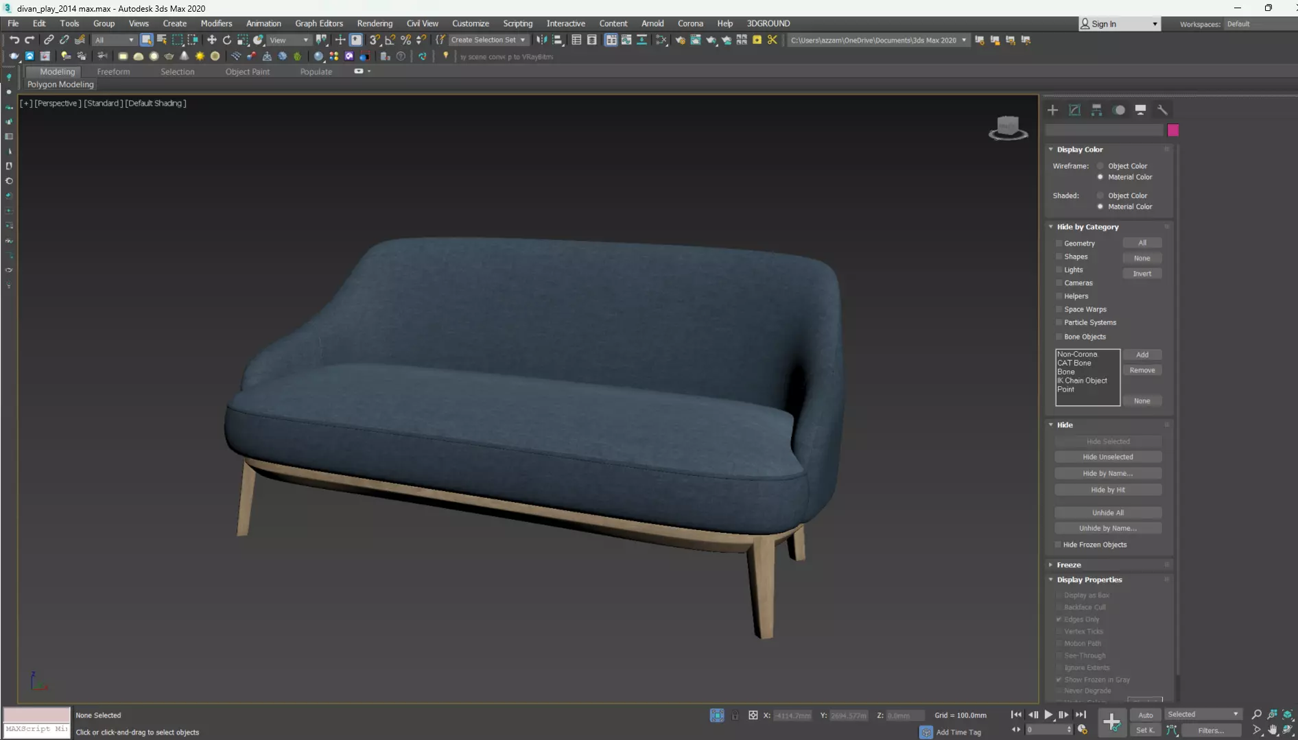 PARLA ATLAS Sofa Low-poly 3D model_13