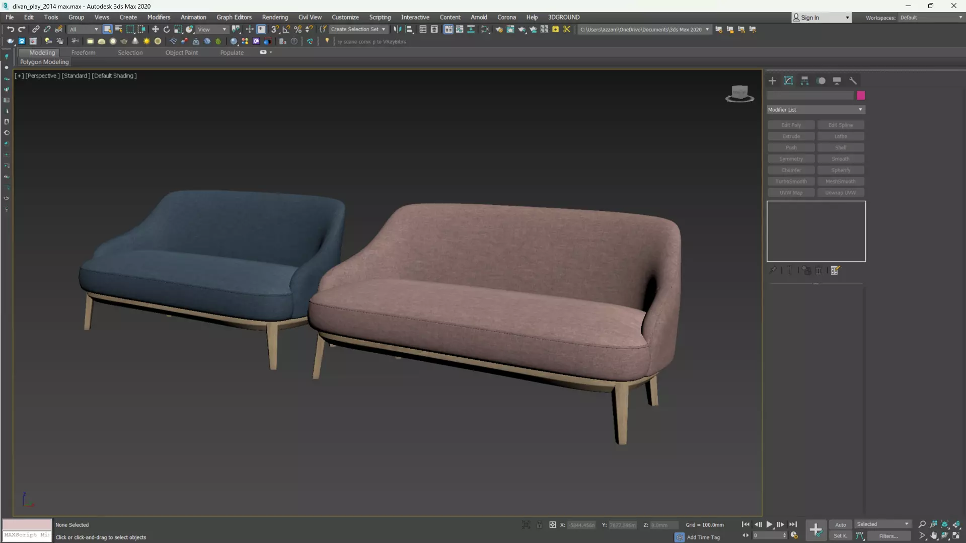 PARLA ATLAS Sofa Low-poly 3D model_10