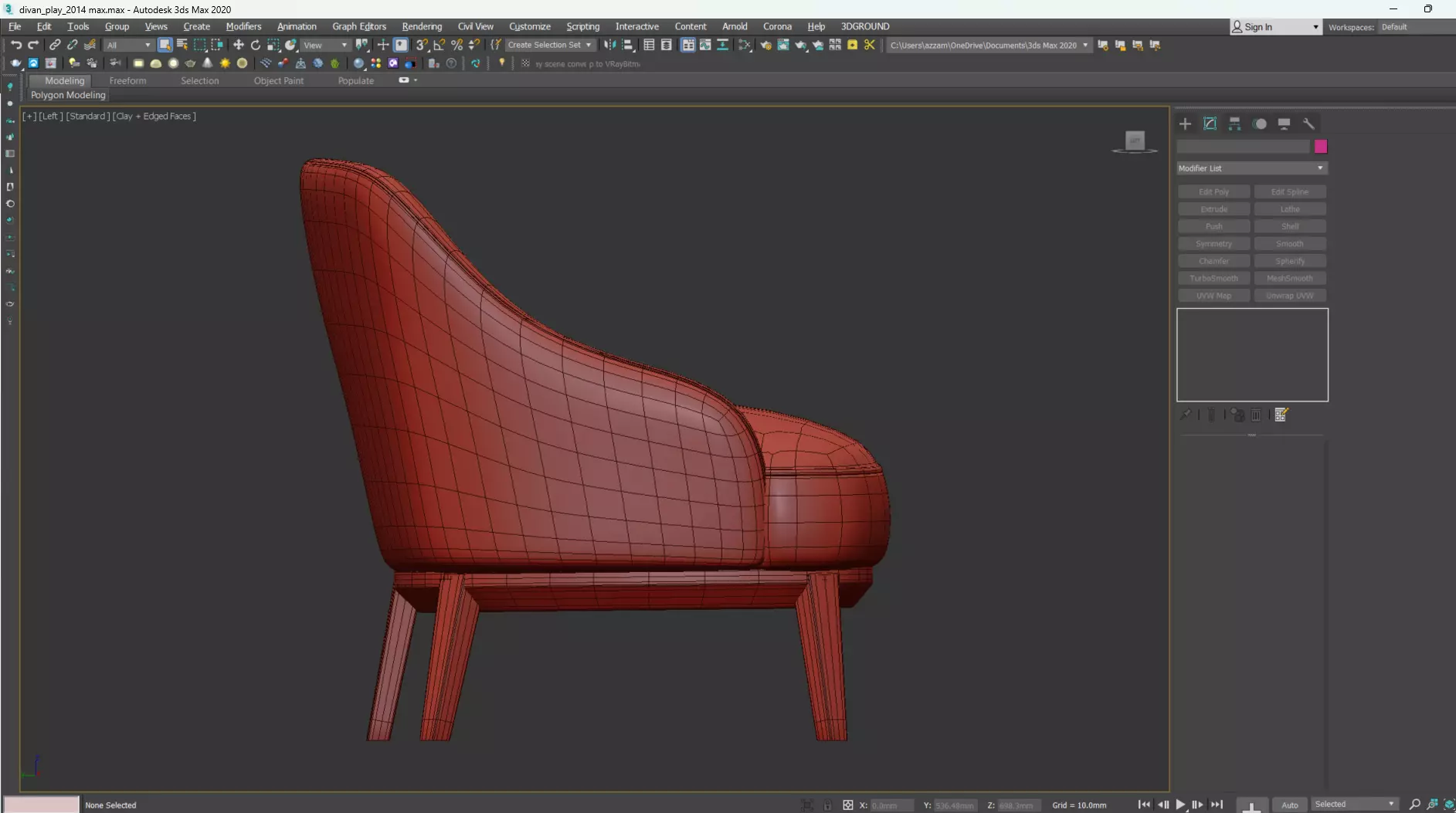 PARLA ATLAS Sofa Low-poly 3D model_26