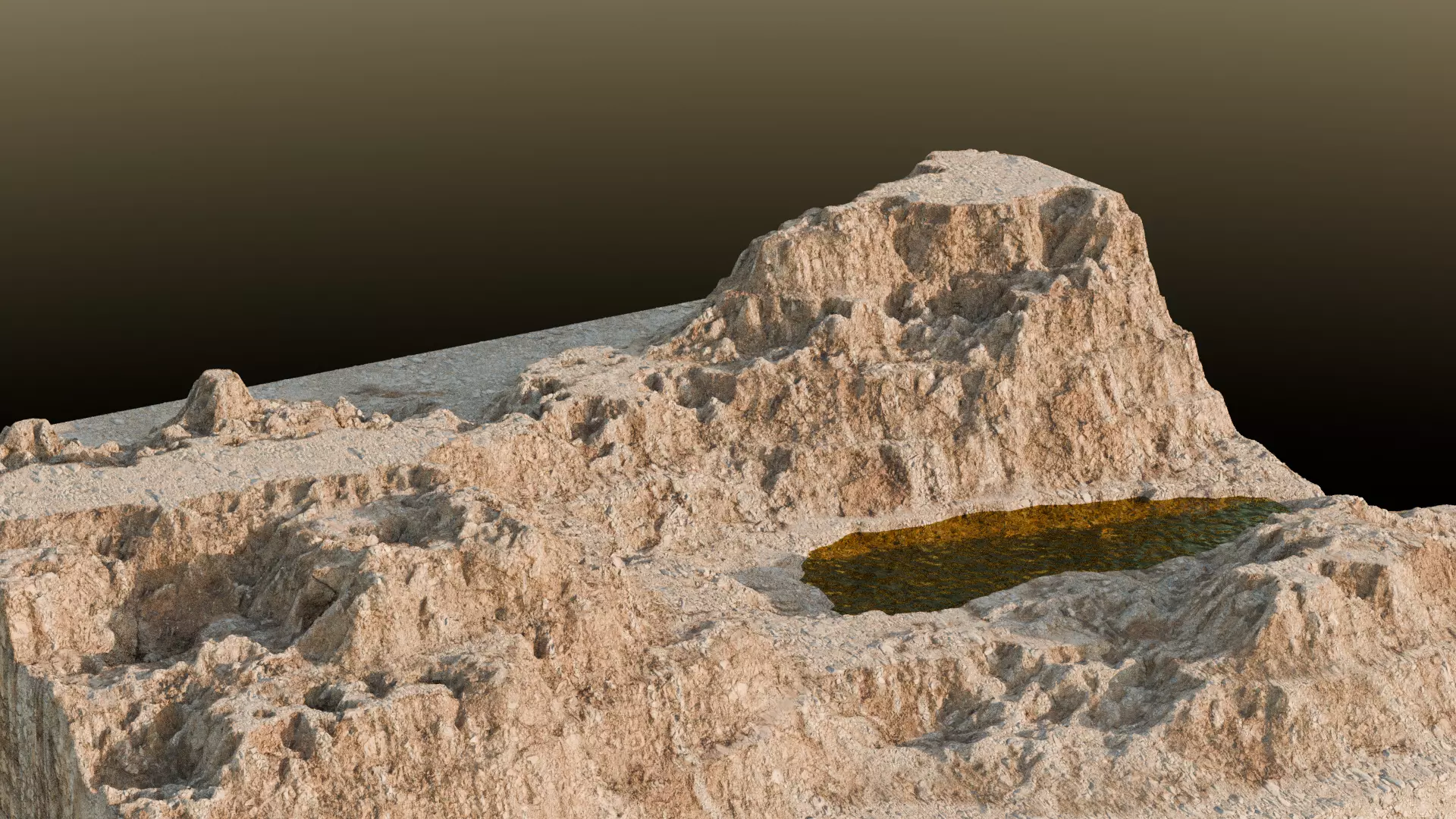 Canyon Mountains 3D Model in Blender  Realistic Environment  3D model_1