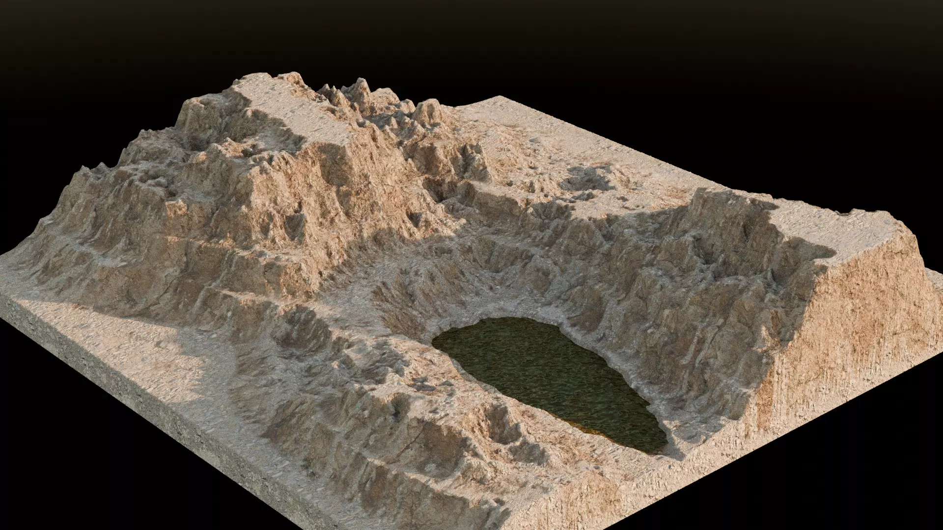 Canyon Mountains 3D Model in Blender  Realistic Environment  3D model_3