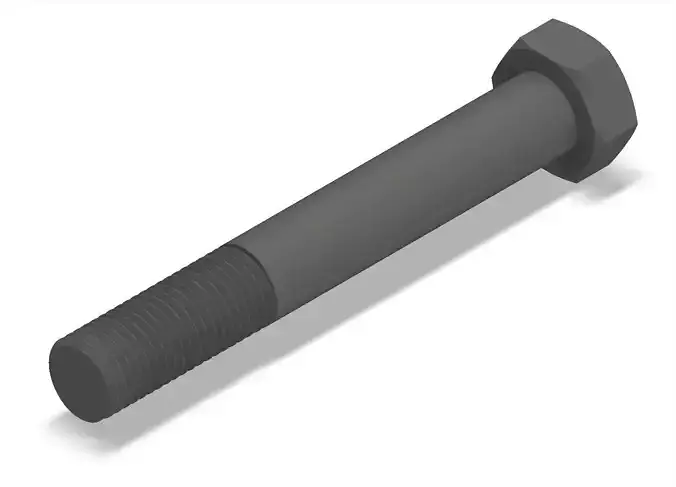 Bolt Partial Thread Hexagonal Head M24x170mm 3D model