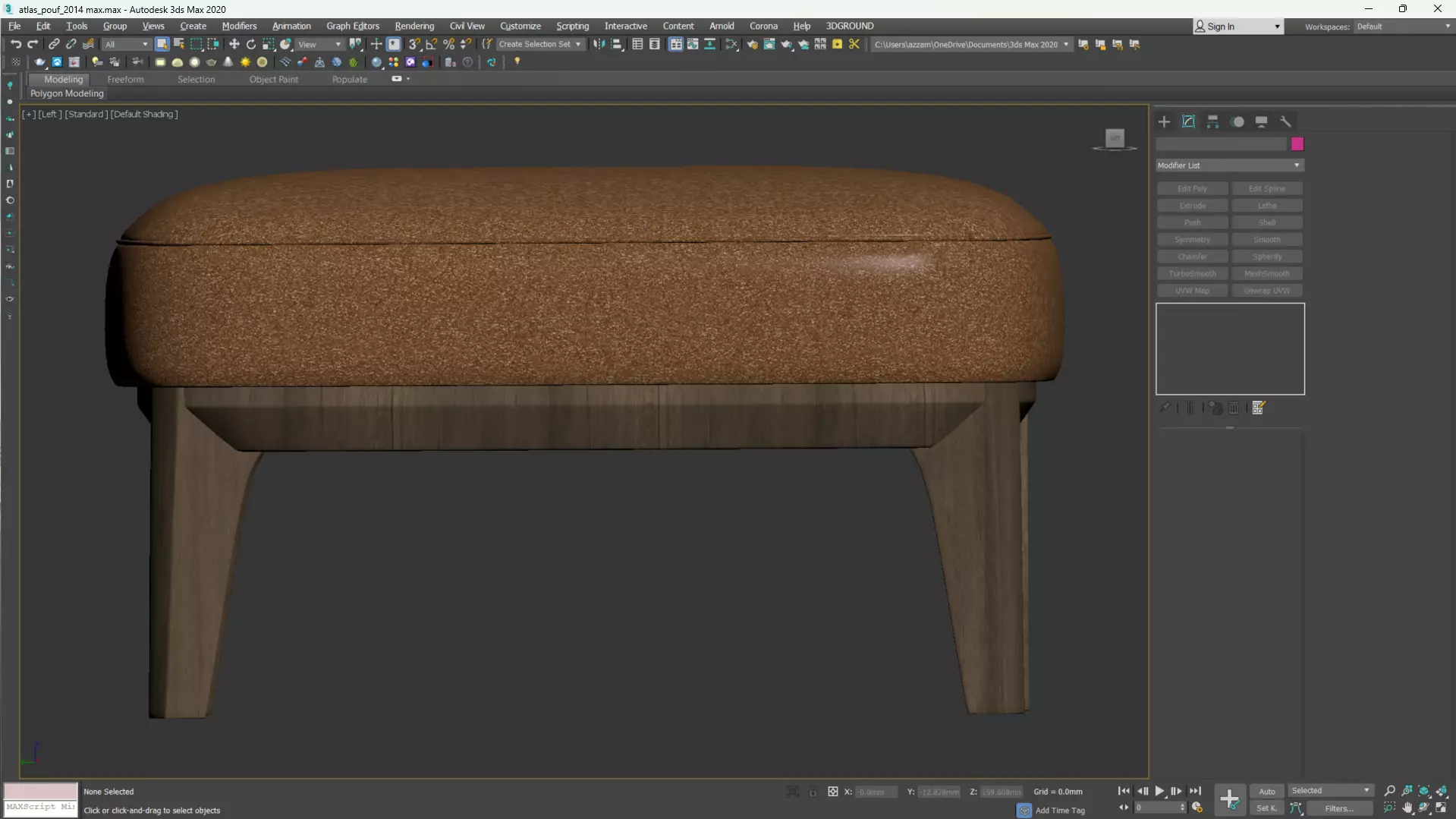 Atlas Pouf by PARLA Low-poly 3D model_14