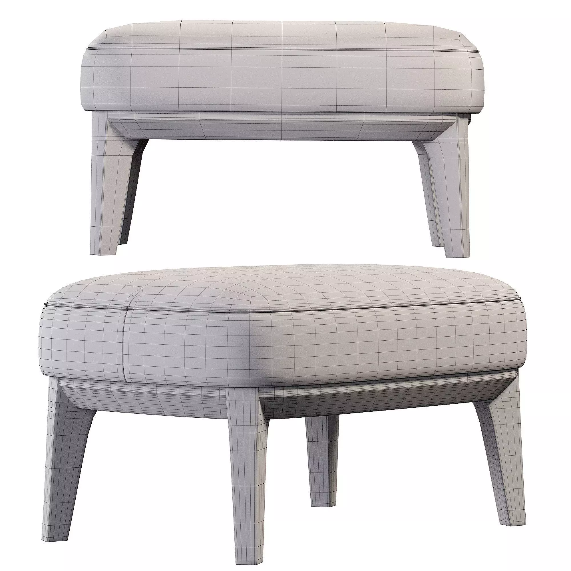 Atlas Pouf by PARLA Low-poly 3D model_3