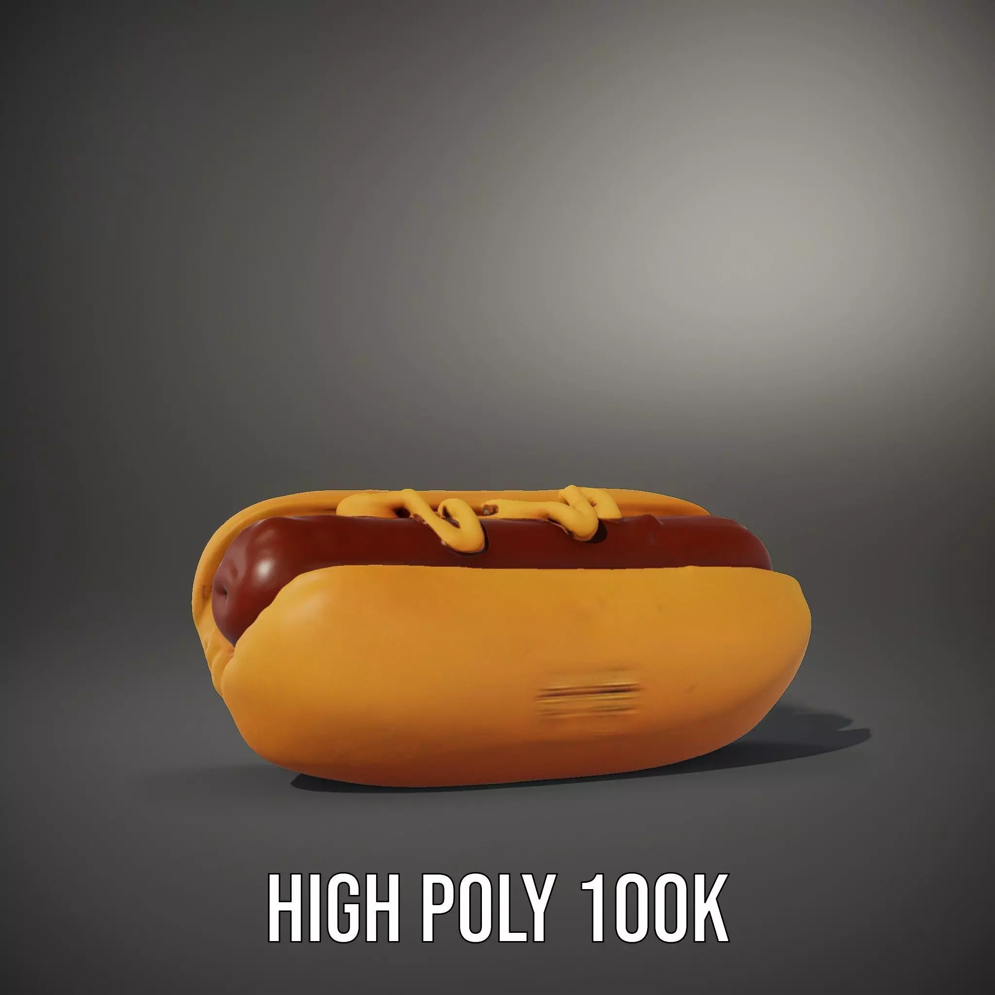 Hot Dog with Mustard Model Pack Low-poly 3D model_8