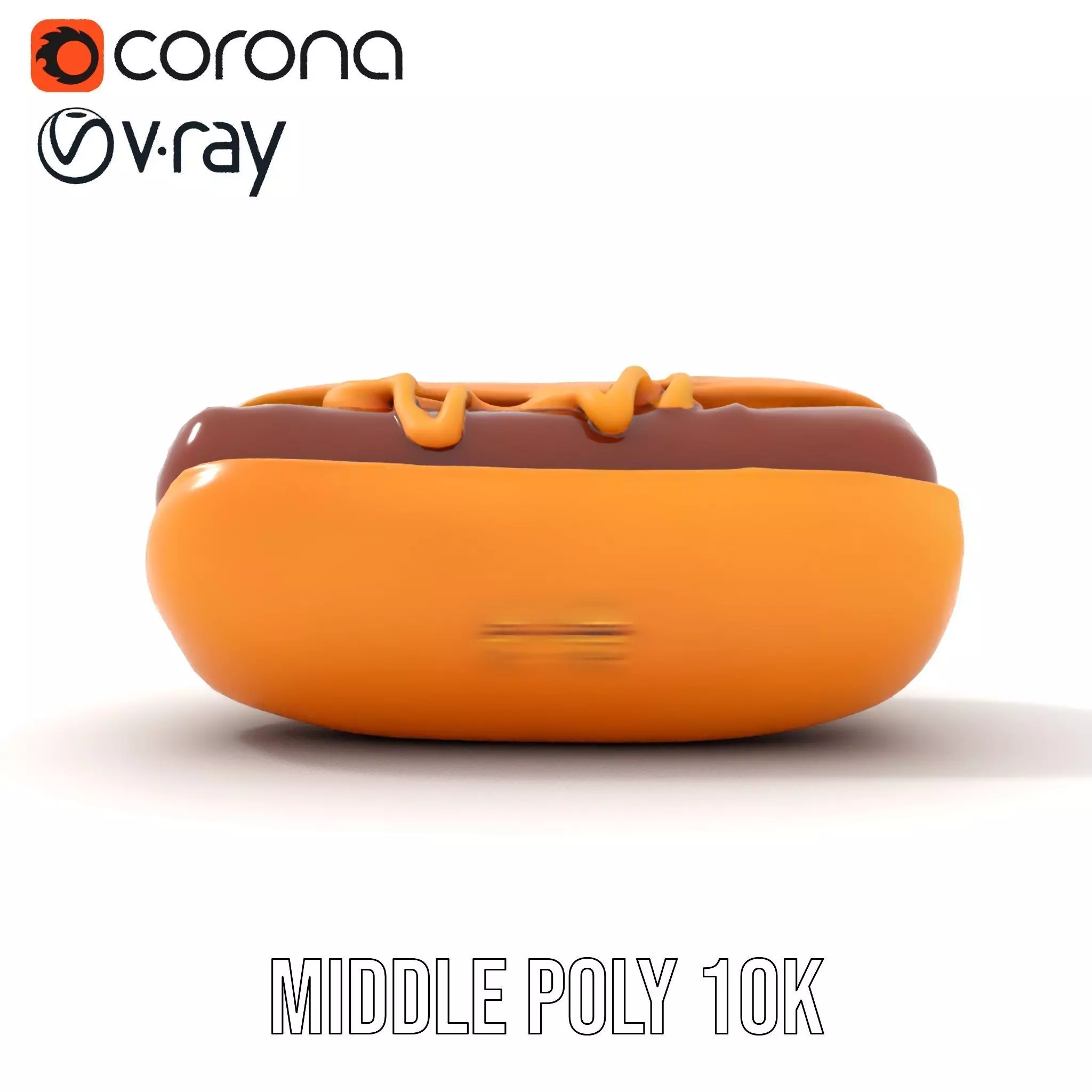 Hot Dog with Mustard Model Pack Low-poly 3D model_6