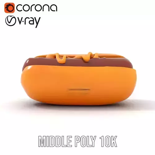 Hot Dog with Mustard Model Pack Low-poly 3D model 6