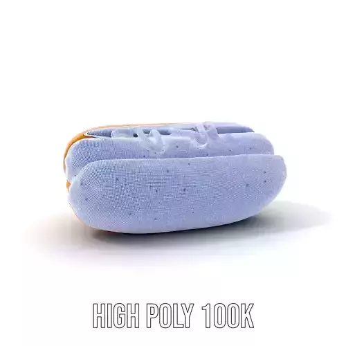 Hot Dog with Mustard Model Pack Low-poly 3D model 4