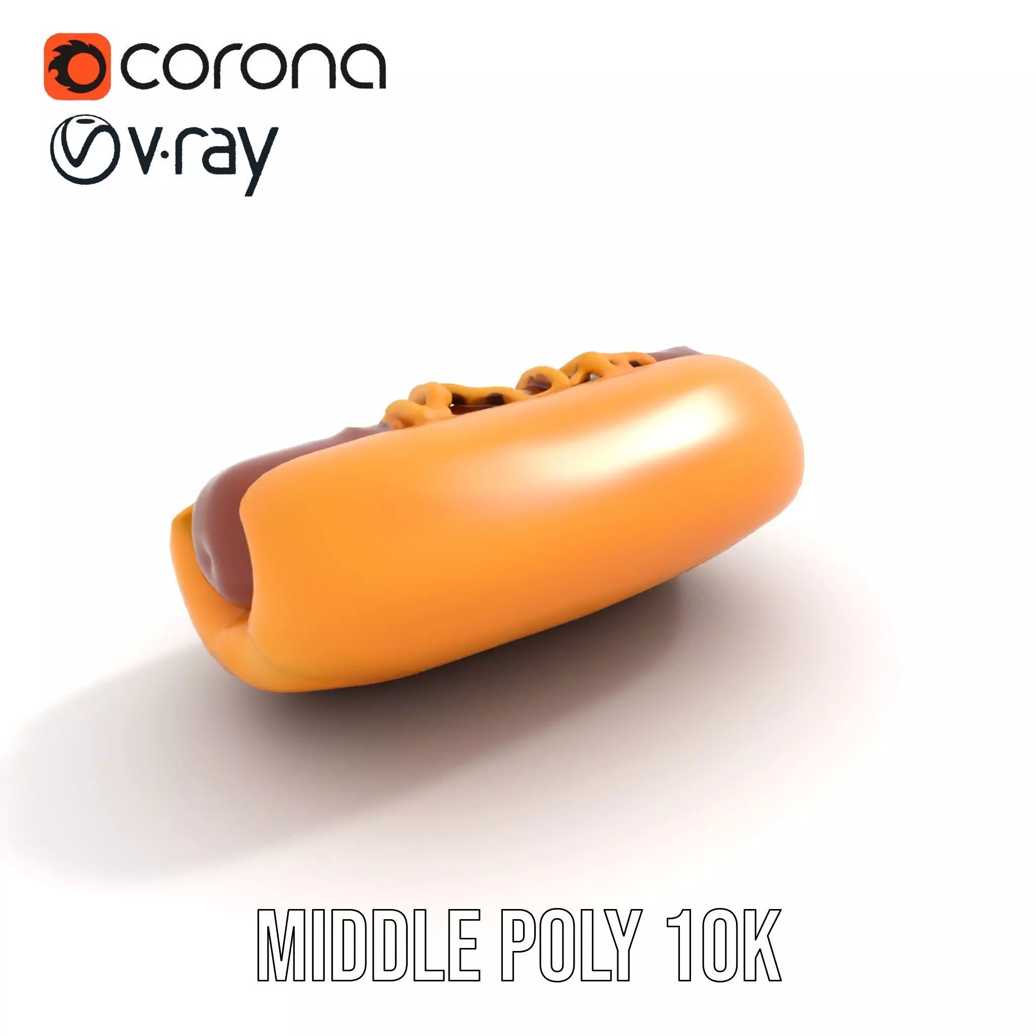 Hot Dog with Mustard Model Pack Low-poly 3D model_13