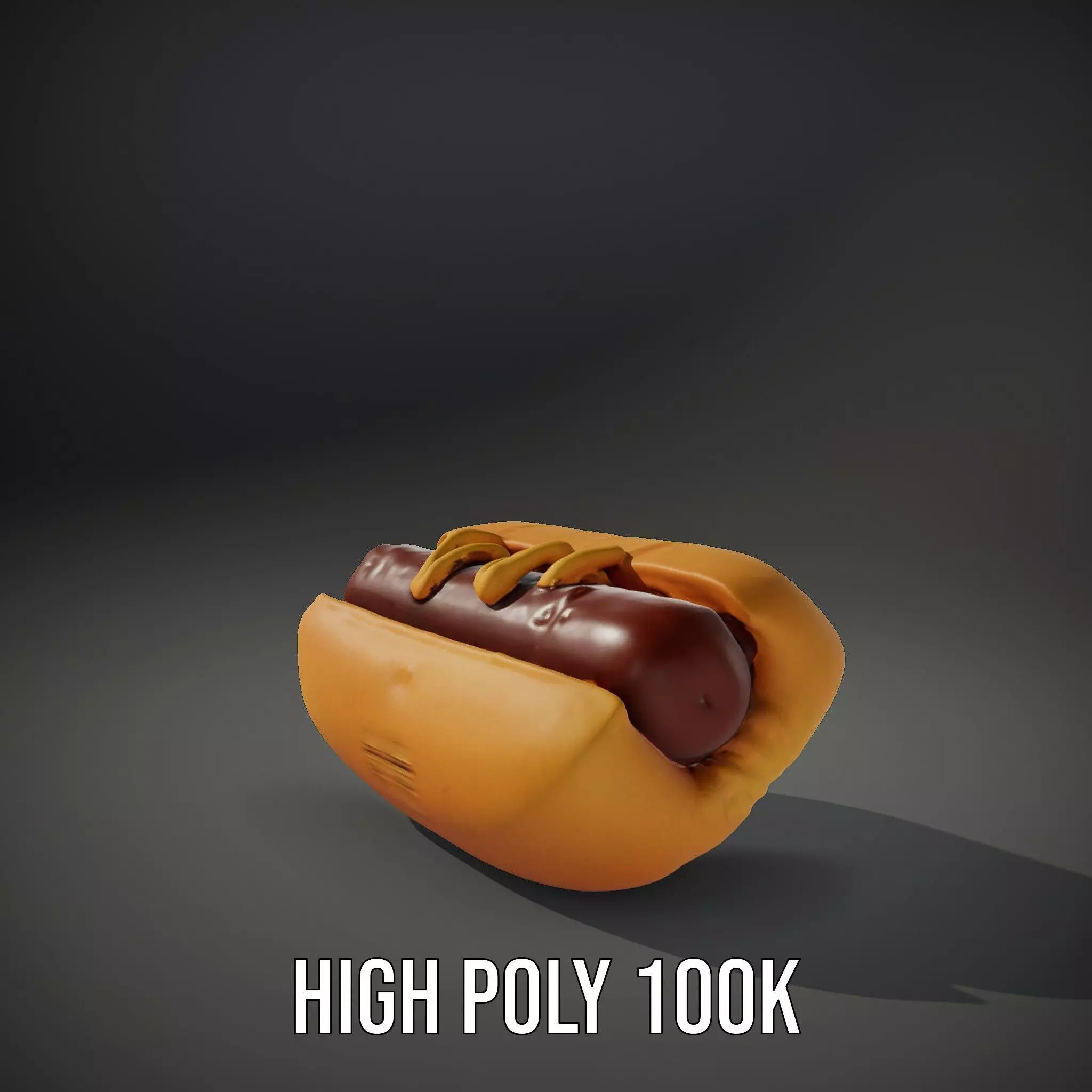 Hot Dog with Mustard Model Pack Low-poly 3D model_10