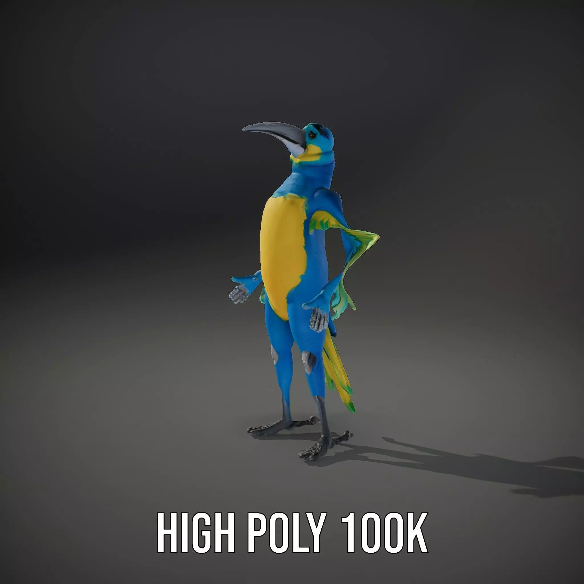 Cartoon Parrot Character Model Pack Low-poly 3D model_34