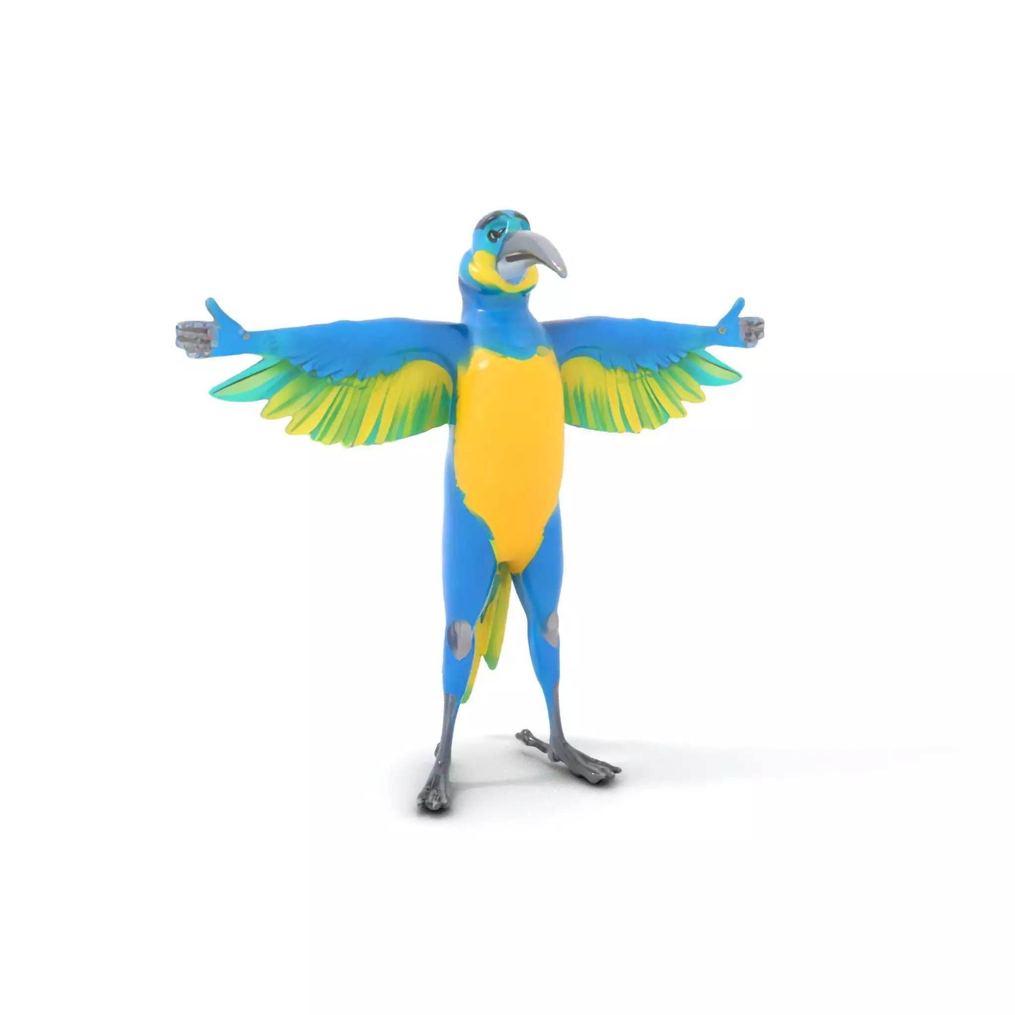 Cartoon Parrot Character Model Pack Low-poly 3D model_0