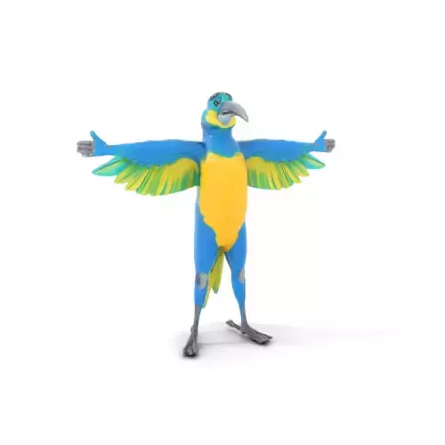 Cartoon Parrot Character Model Pack Low-poly 3D model