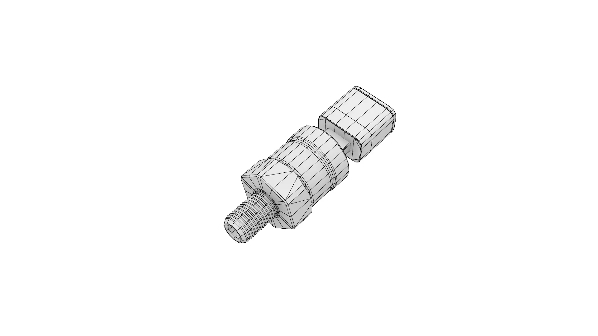 RIFE pressure sensor 5bar - 300psi Low-poly 3D model_8