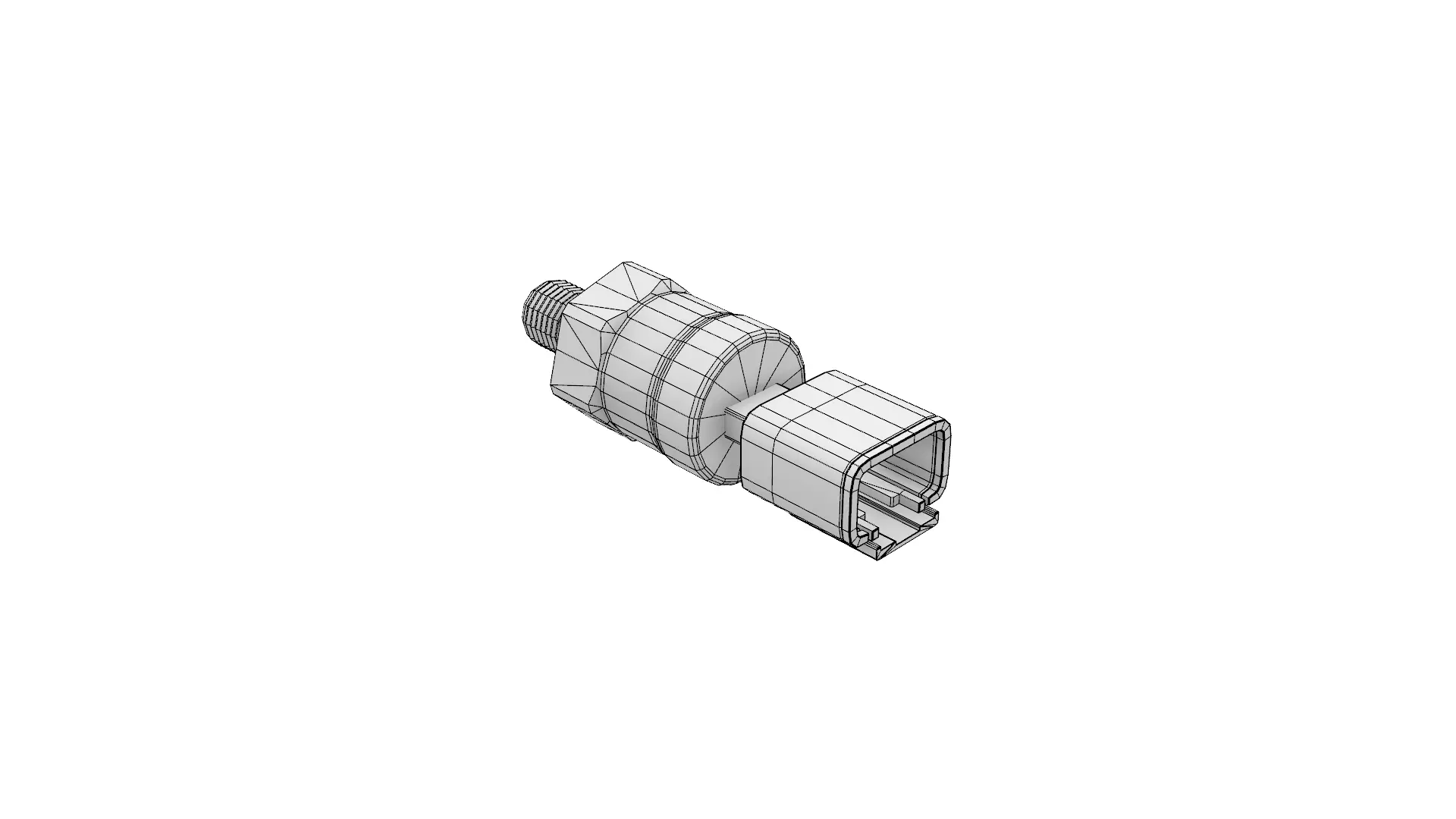 RIFE pressure sensor 5bar - 300psi Low-poly 3D model_10
