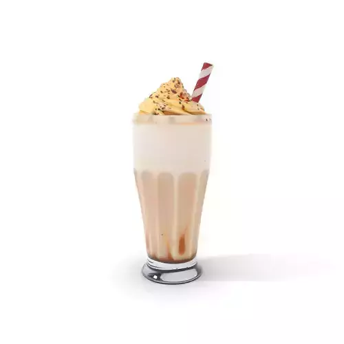 Vanilla Milkshake Model Pack with Whipped Cream and Straw