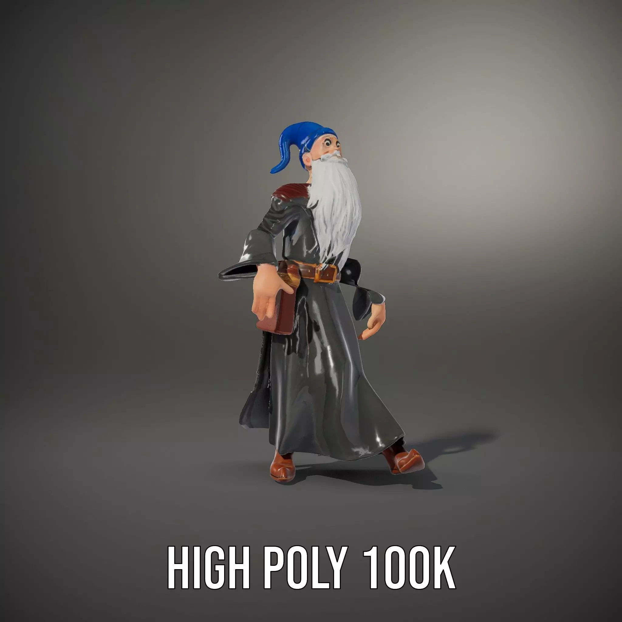 Wizard Character Model Pack with Extended Arms and Beard Low-poly 3D model_15
