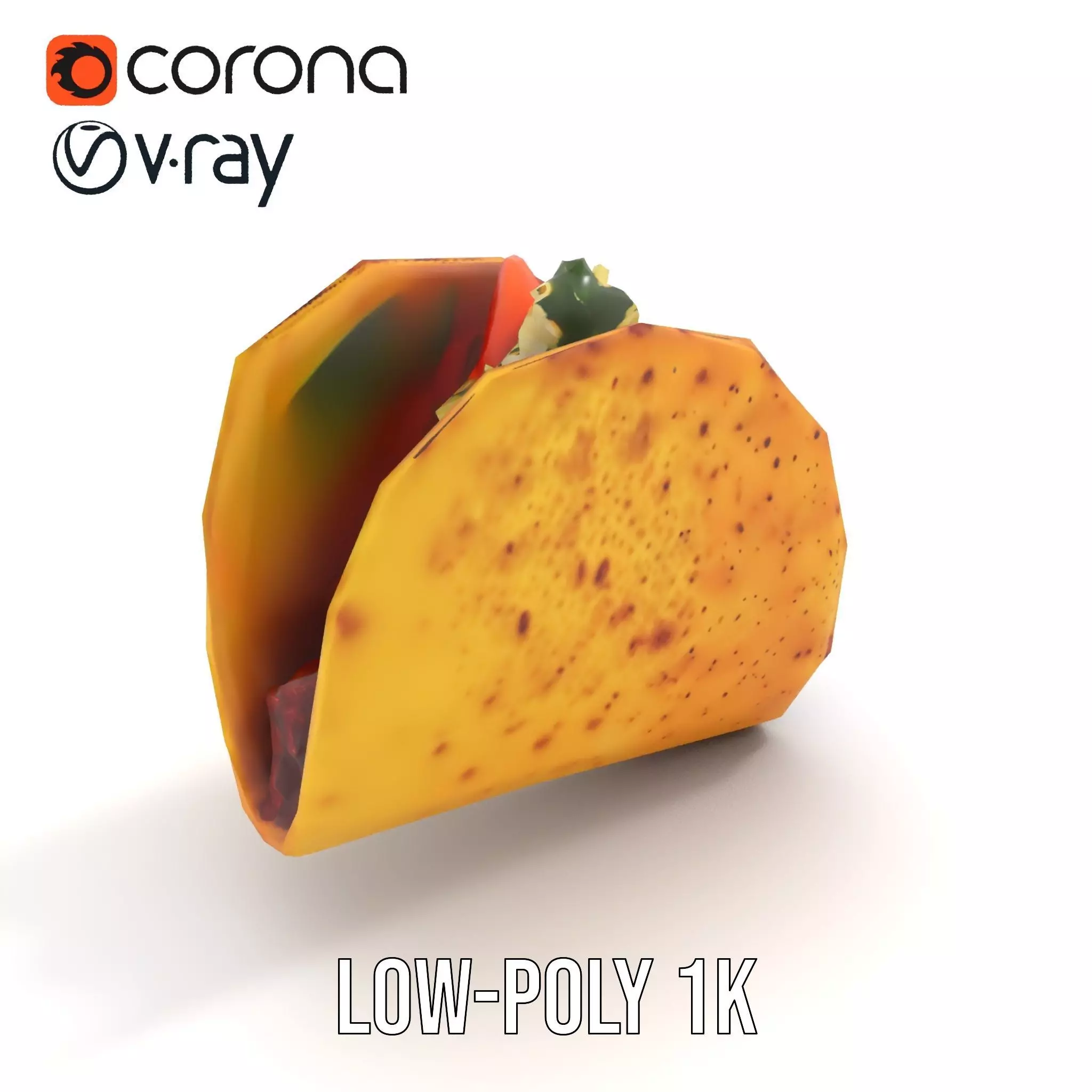 Taco with Beef and Cilantro Model Pack Low-poly 3D model_11
