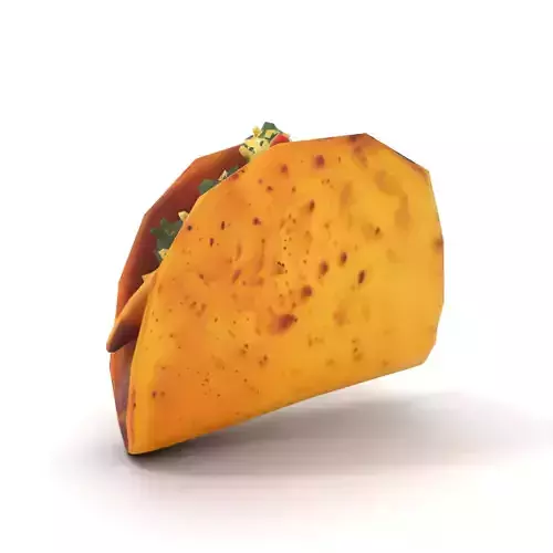 Taco with Beef and Cilantro Model Pack Low-poly 3D model 7