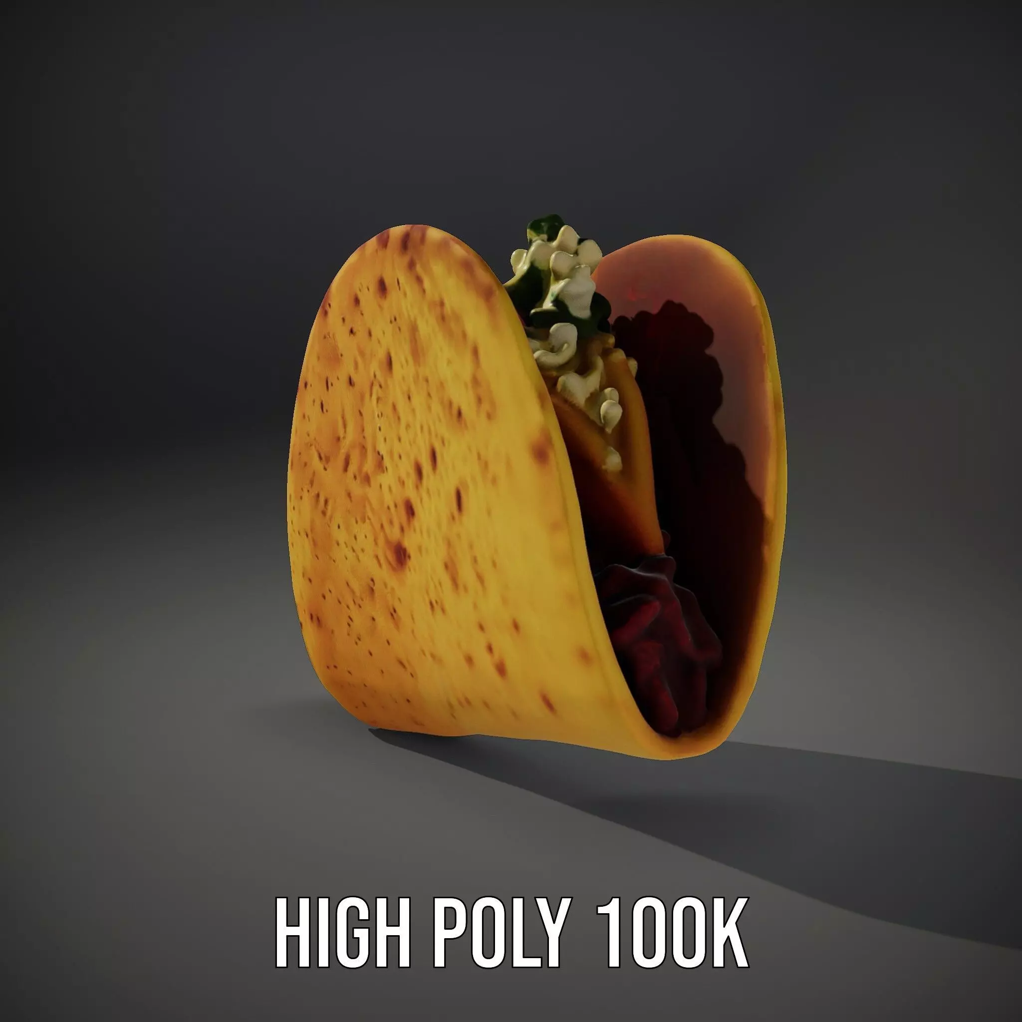 Taco with Beef and Cilantro Model Pack Low-poly 3D model_26