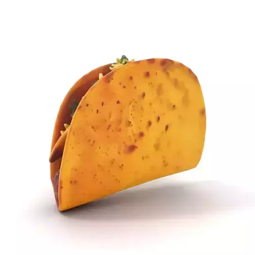 Taco with Beef and Cilantro Model Pack Low-poly 3D model 5