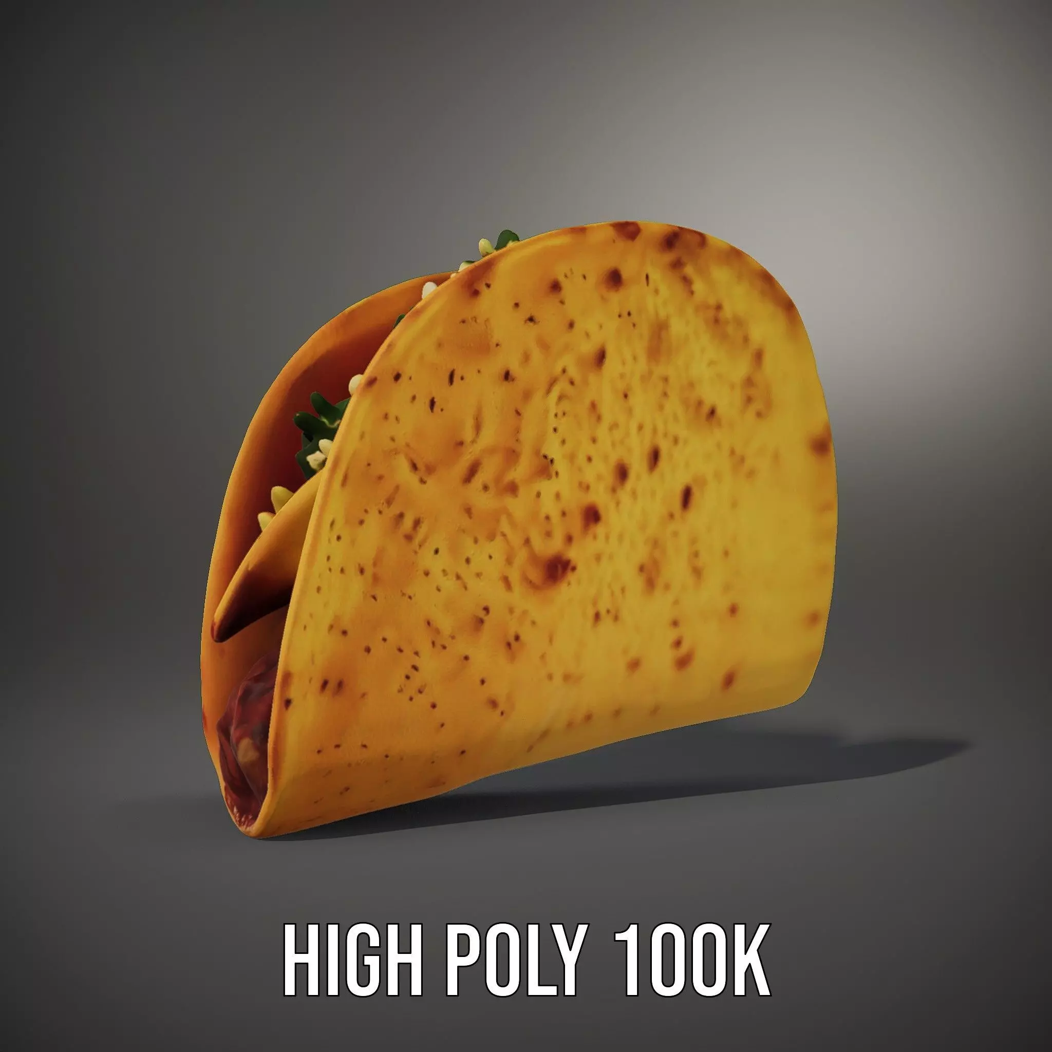 Taco with Beef and Cilantro Model Pack Low-poly 3D model_15