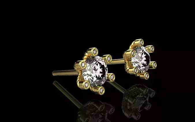 Stud filigree earring 1384