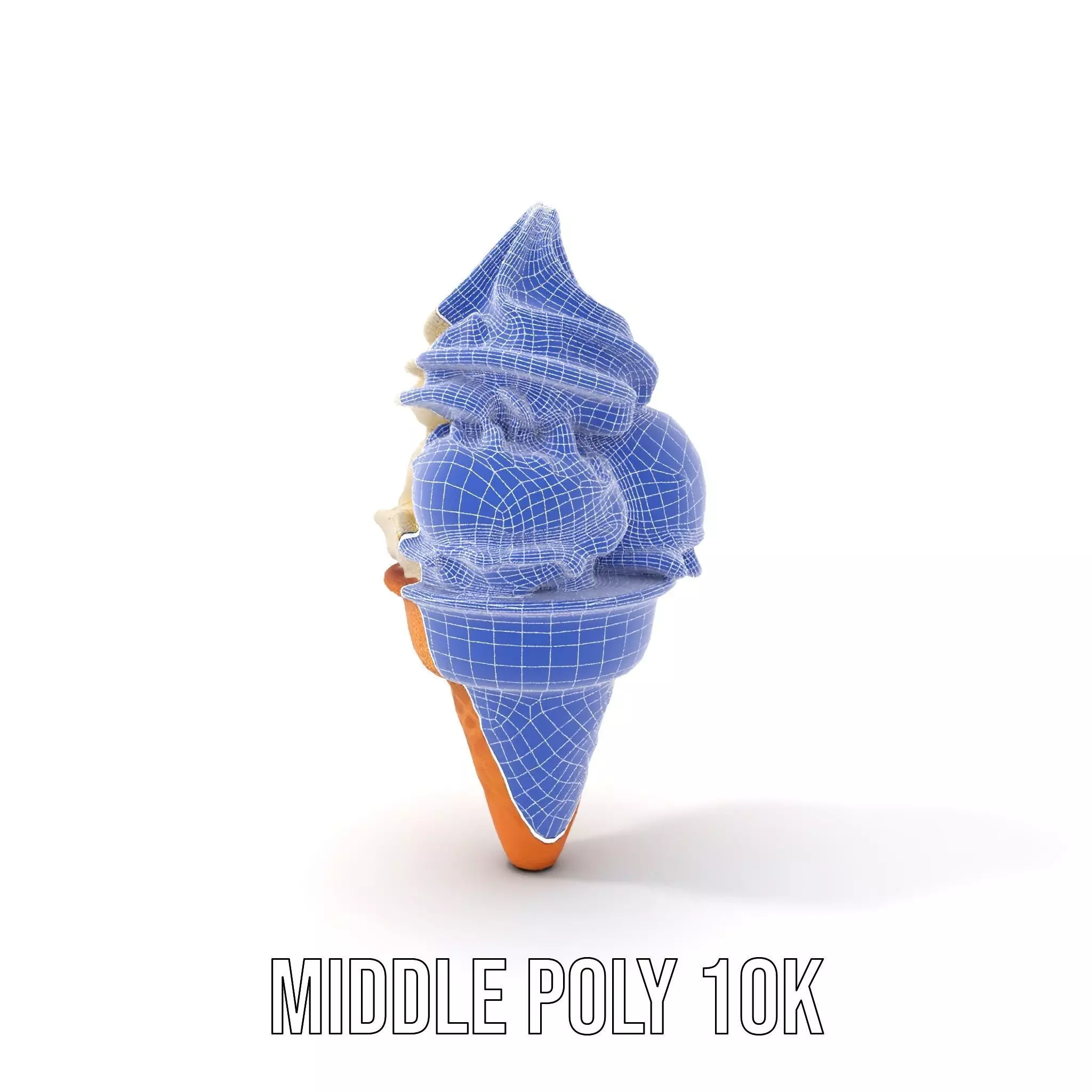 Ice Cream Cone with Scoops Model Pack Low-poly 3D model_29