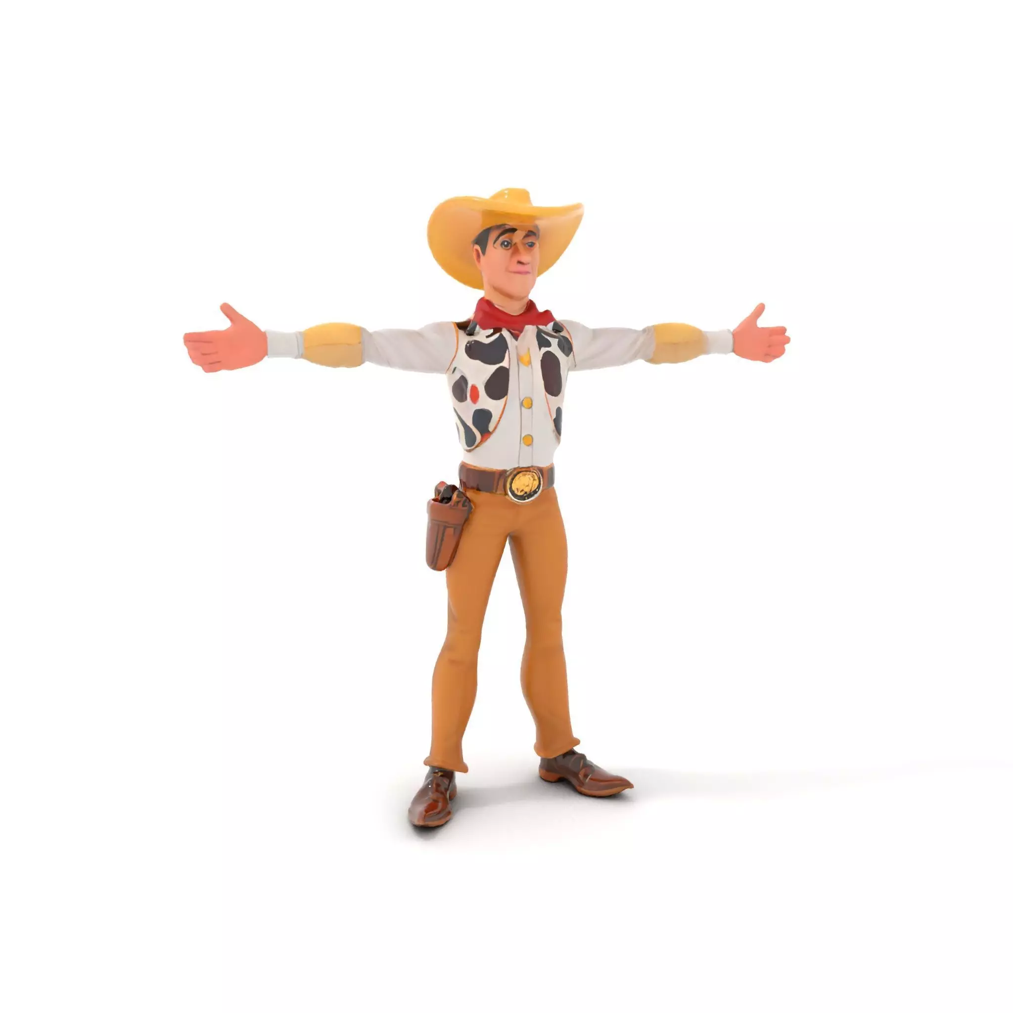 Cowboy Character Model Pack with Detailed Textures Low-poly 3D model_0